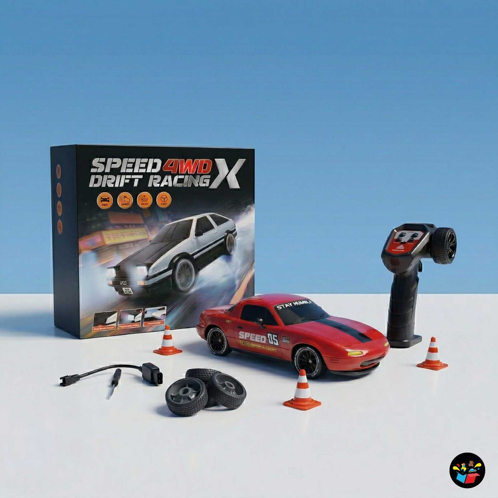 4WD RC Drift Car Smoke LED Lights Toy