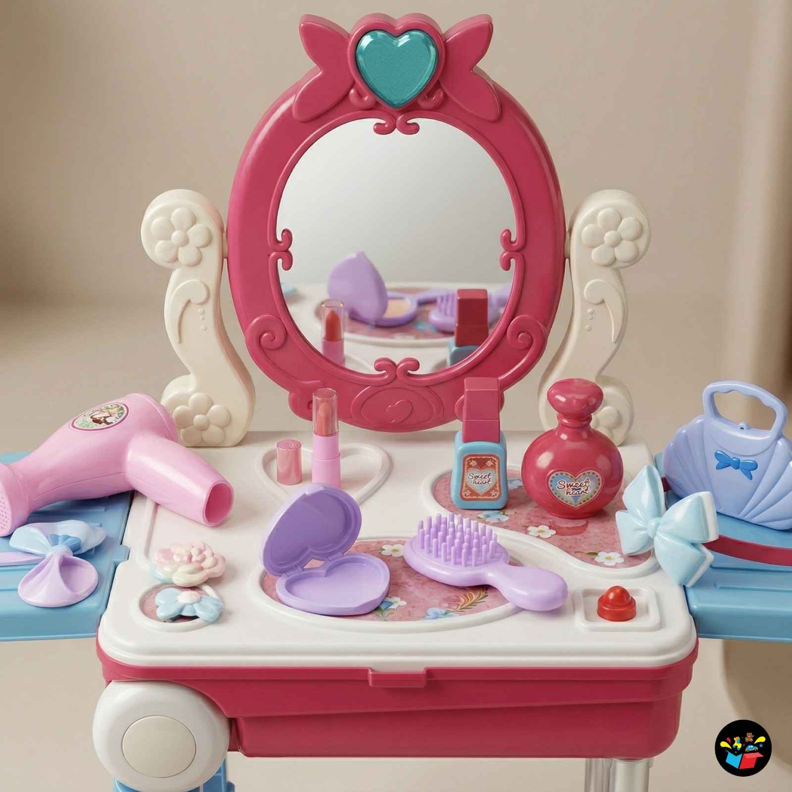 Beauty Set Suitcase on Wheels Kids Makeup Kit