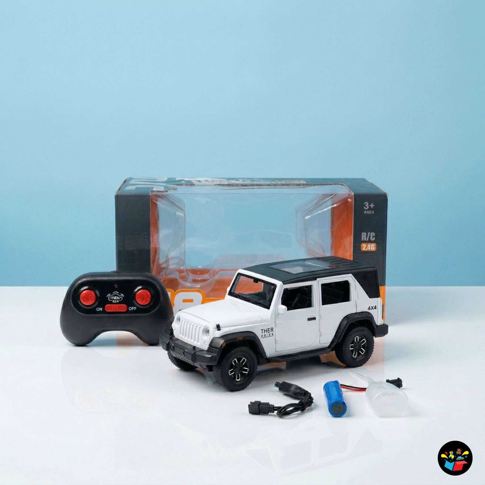 RC Metal Jeep 4x4 Car Smoke Lights Toy