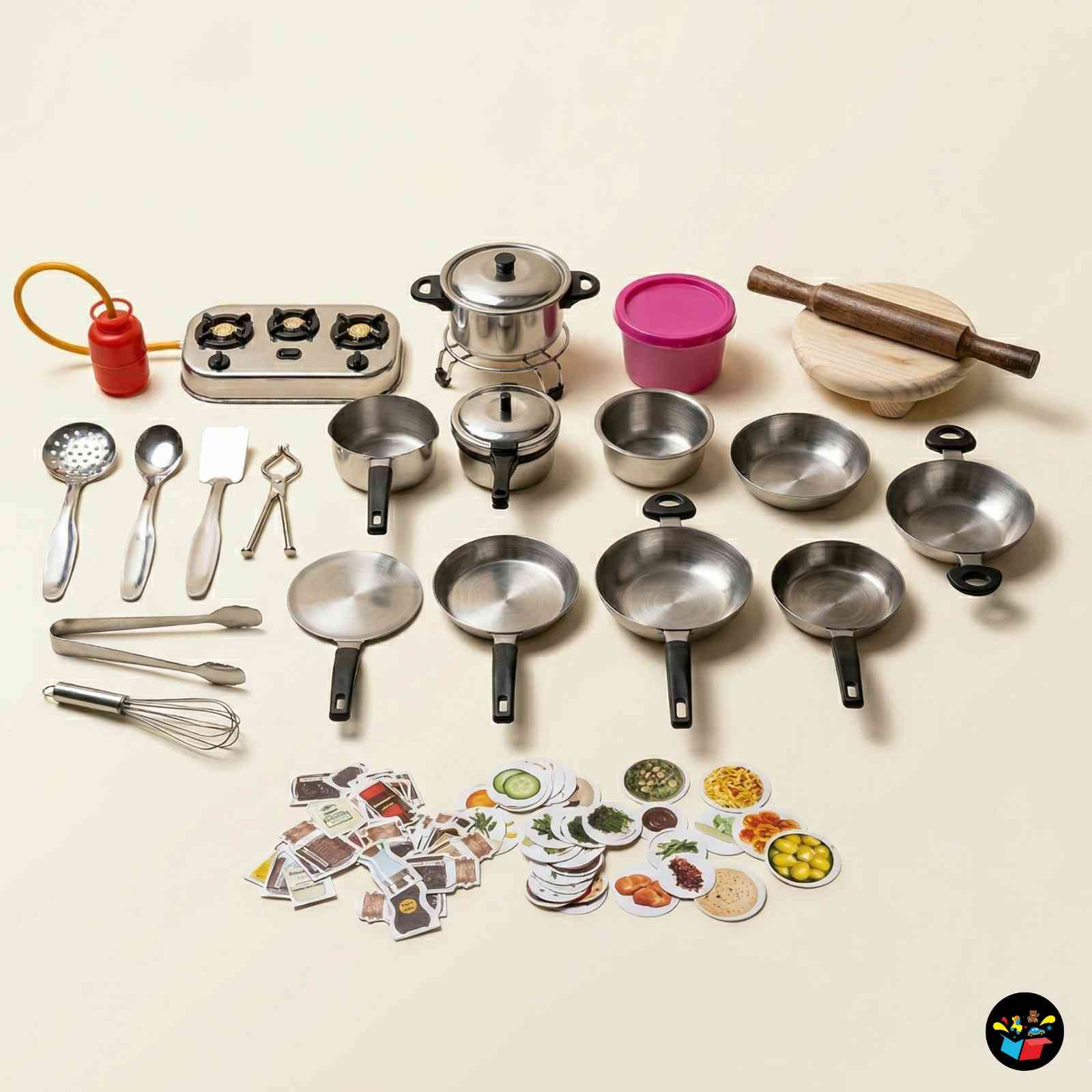 Kids Kitchen Play Set 101pcs Stove Utensils