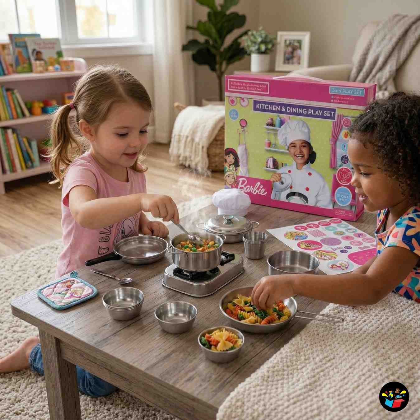 Barbie Kitchen Play Set 24pcs Cooking Toys