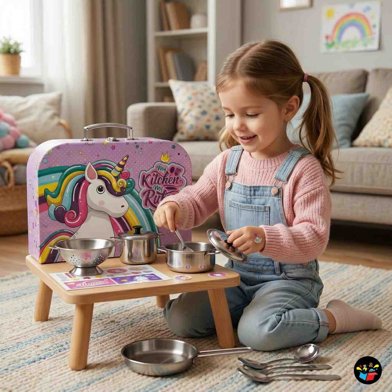 Unicorn Kitchen Set Steel Toys with Bag