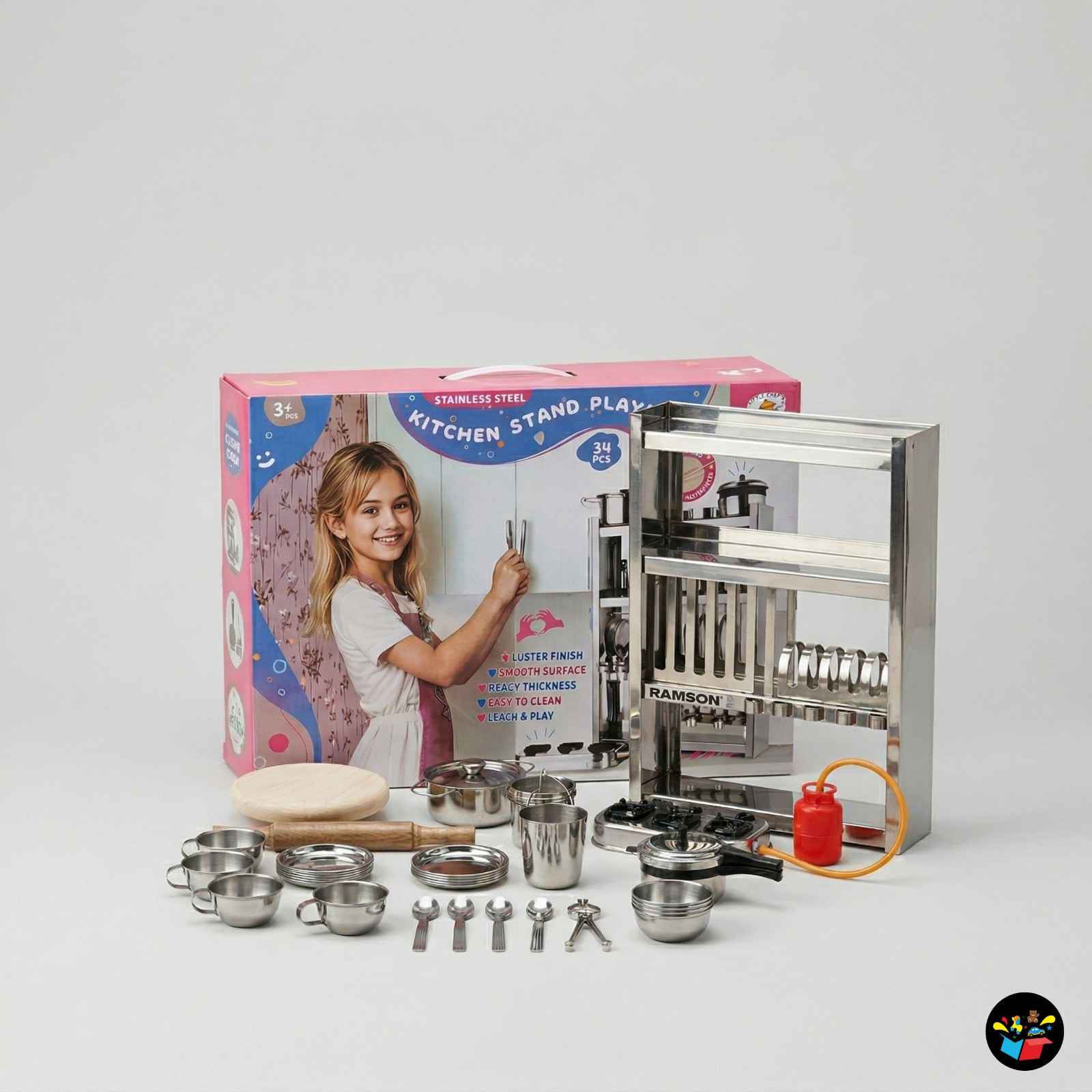 Premium Kitchen Stand Set 36pcs Kids Toy
