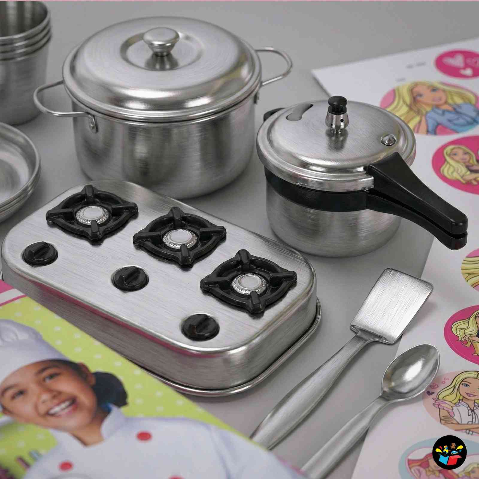 Barbie Kitchen Play Set 24pcs Cooking Toys