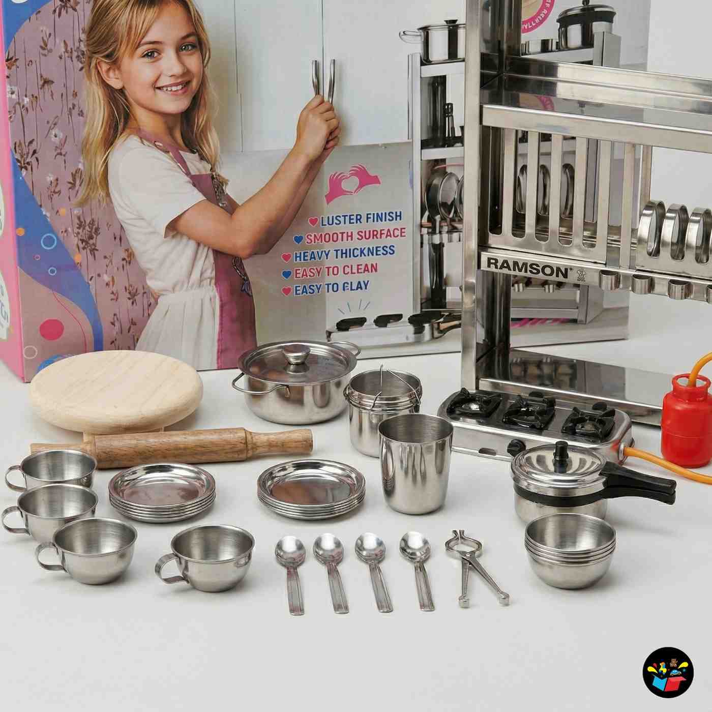 Premium Kitchen Stand Set 36pcs Kids Toy