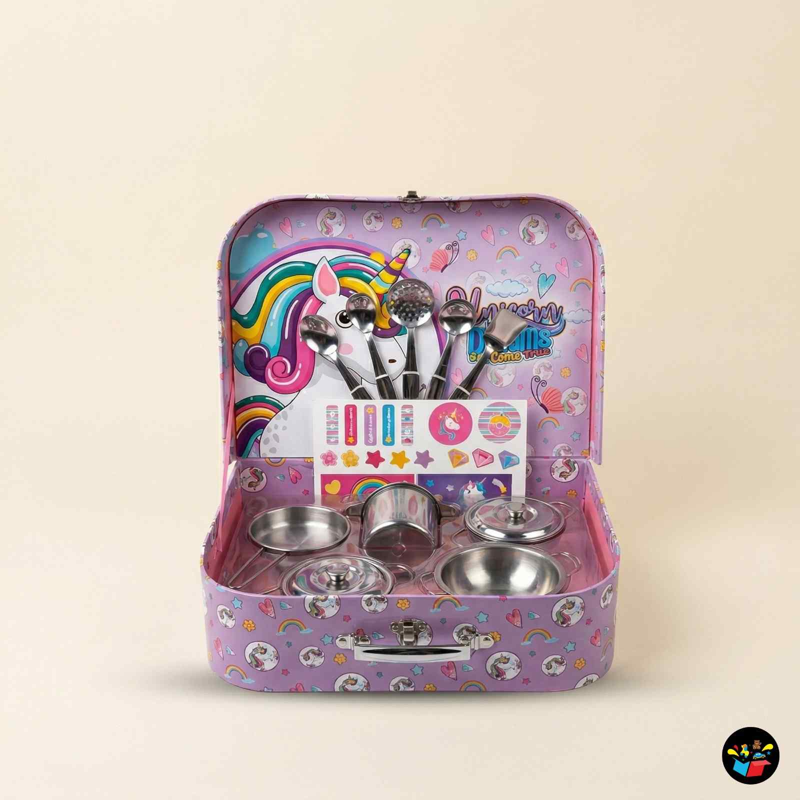 Unicorn Kitchen Set Steel Toys with Bag