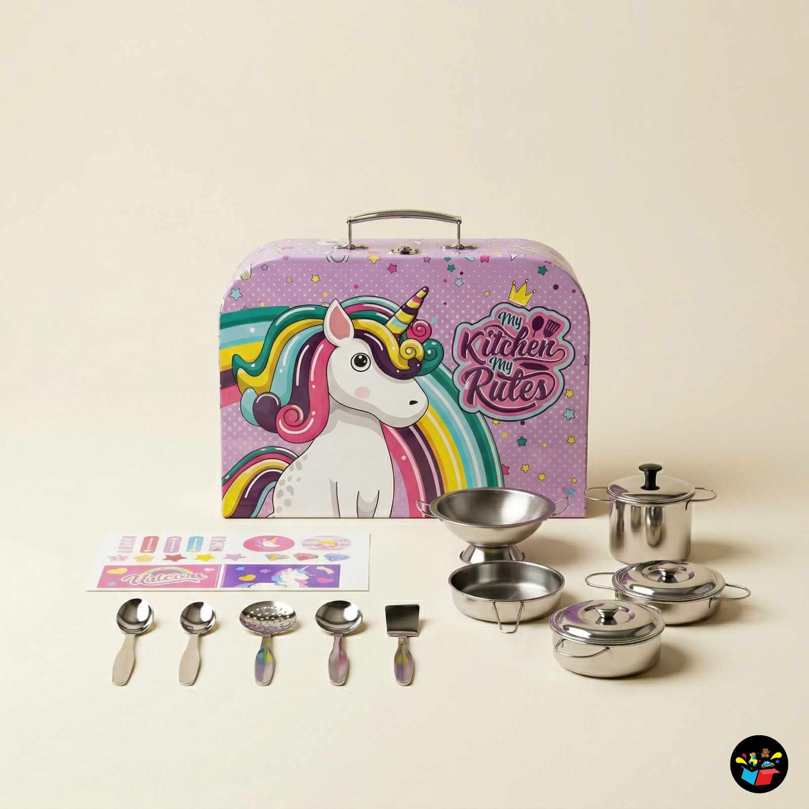 Unicorn Kitchen Set Steel Toys with Bag
