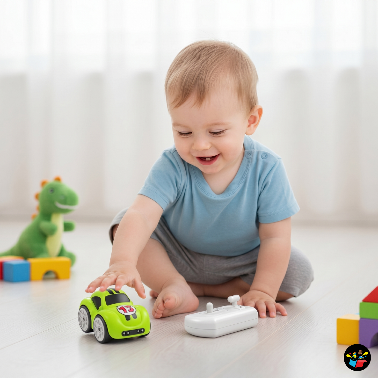 Smart Sensor RC Car Toy with Music & Auto Patrol Mode for Kids