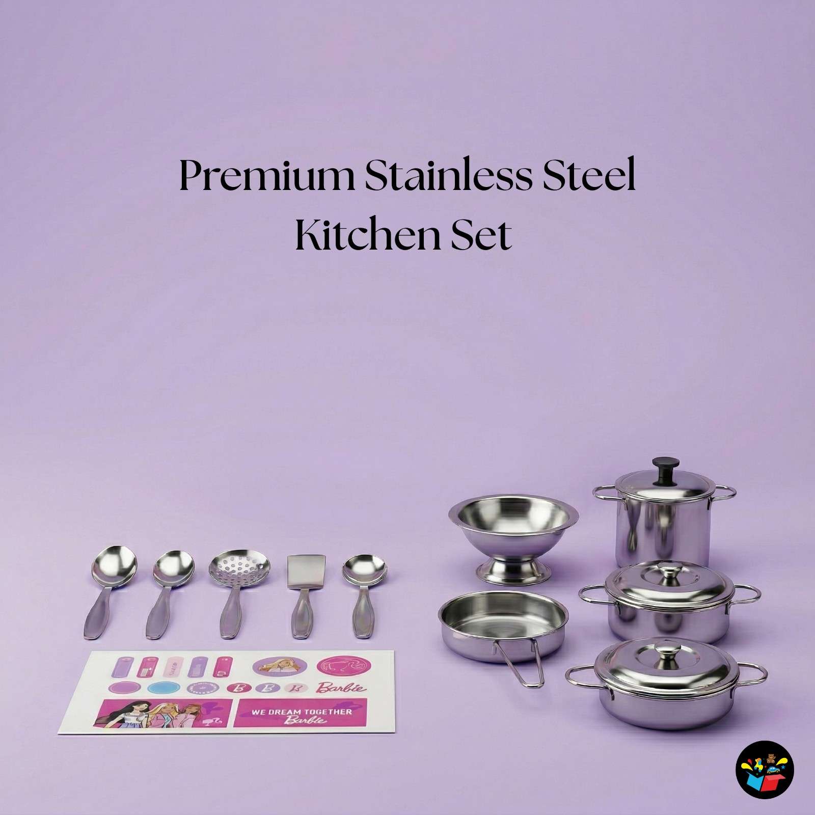 Premium Barbie Kitchen Set with Bag Kids Toy