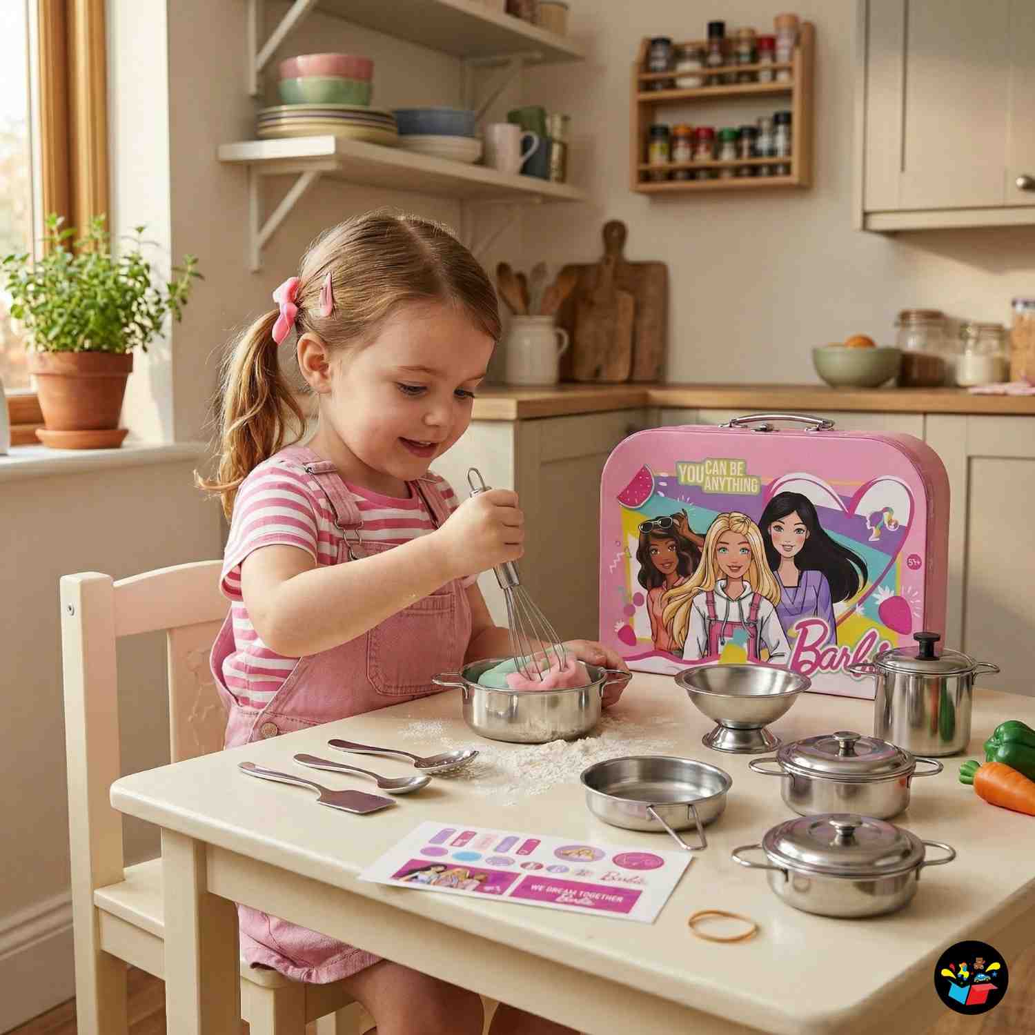 Premium Barbie Kitchen Set with Bag Kids Toy