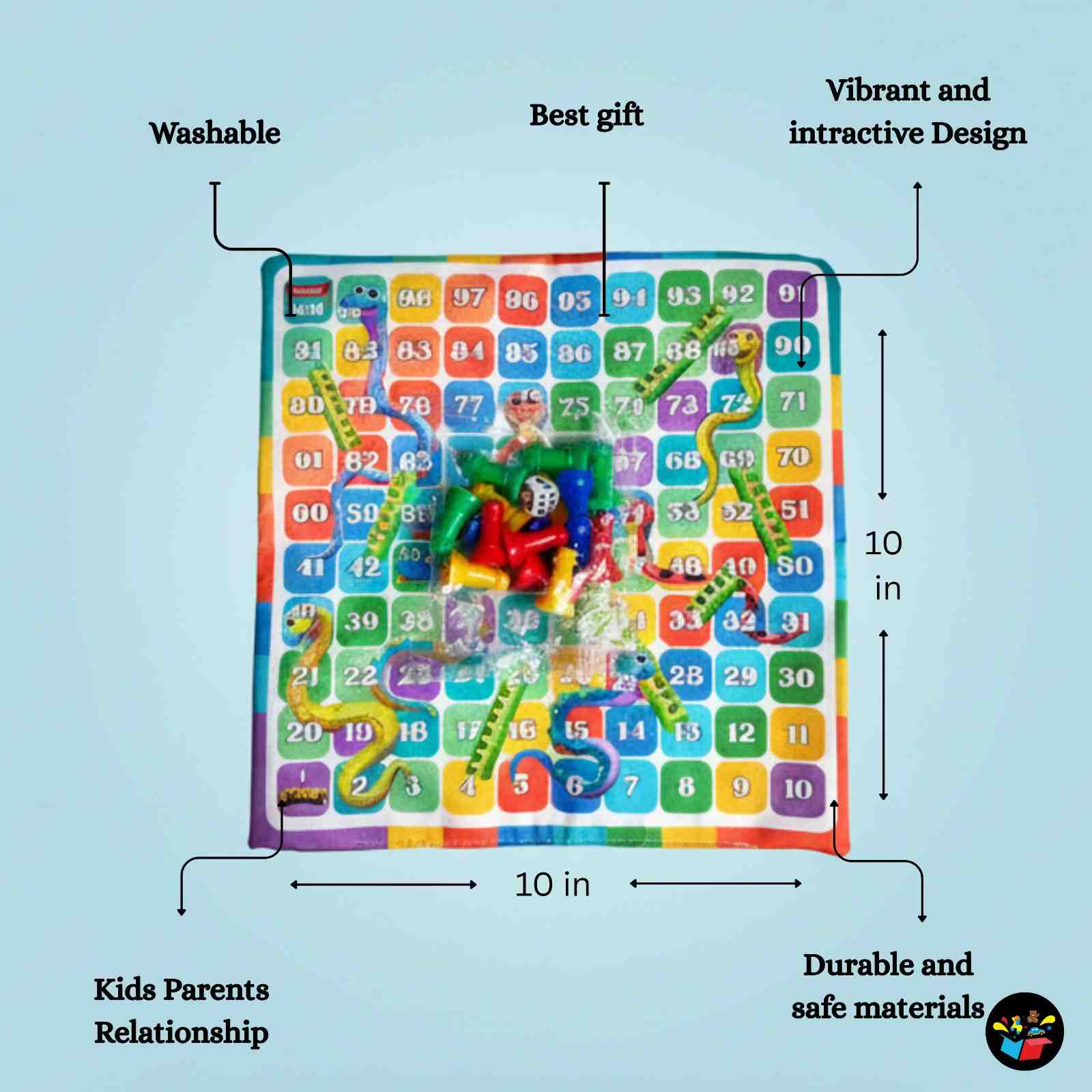 2-in-1 Snakes & Ladders and Ludo Board Game