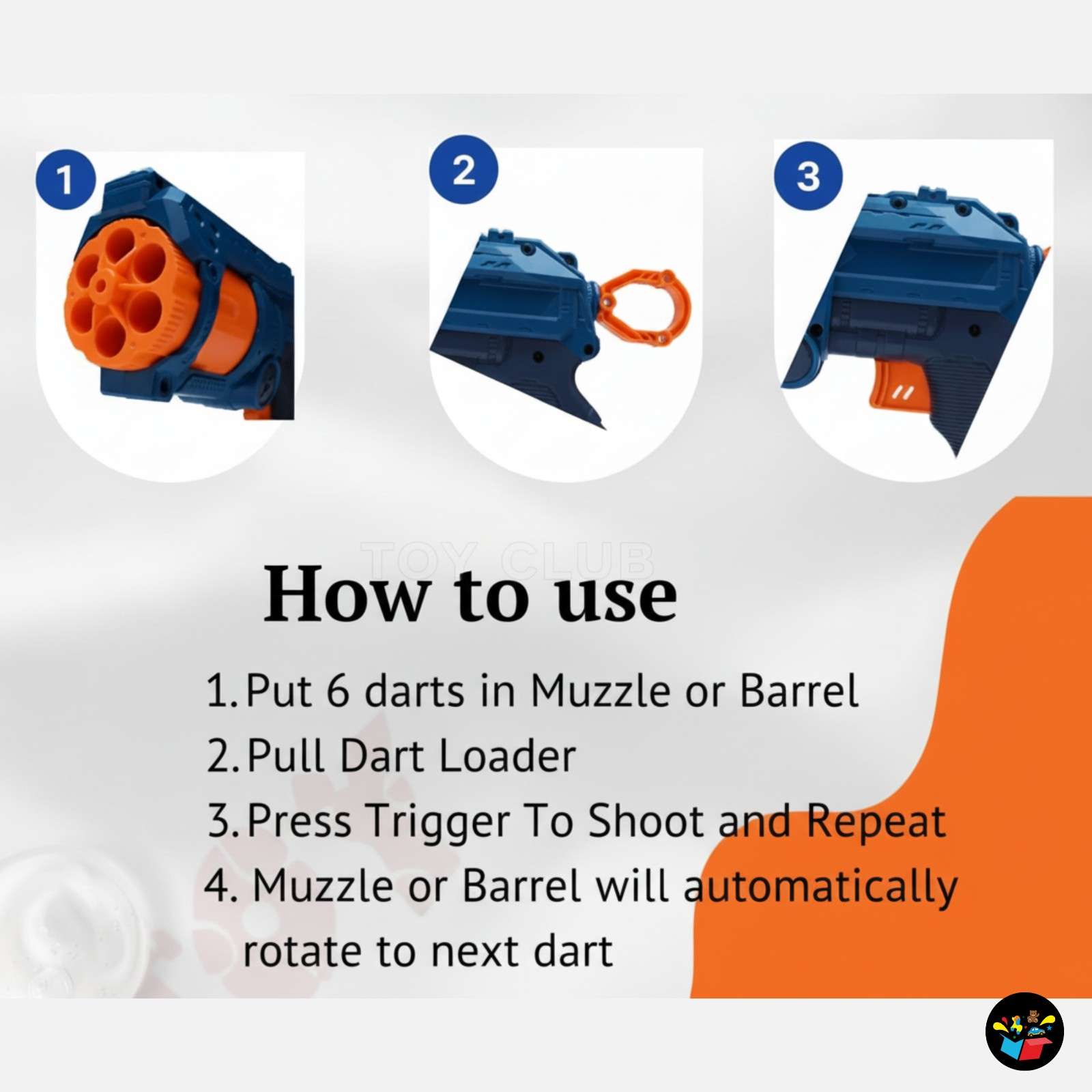 Blaster Toy Gun for Kids with Foam Darts