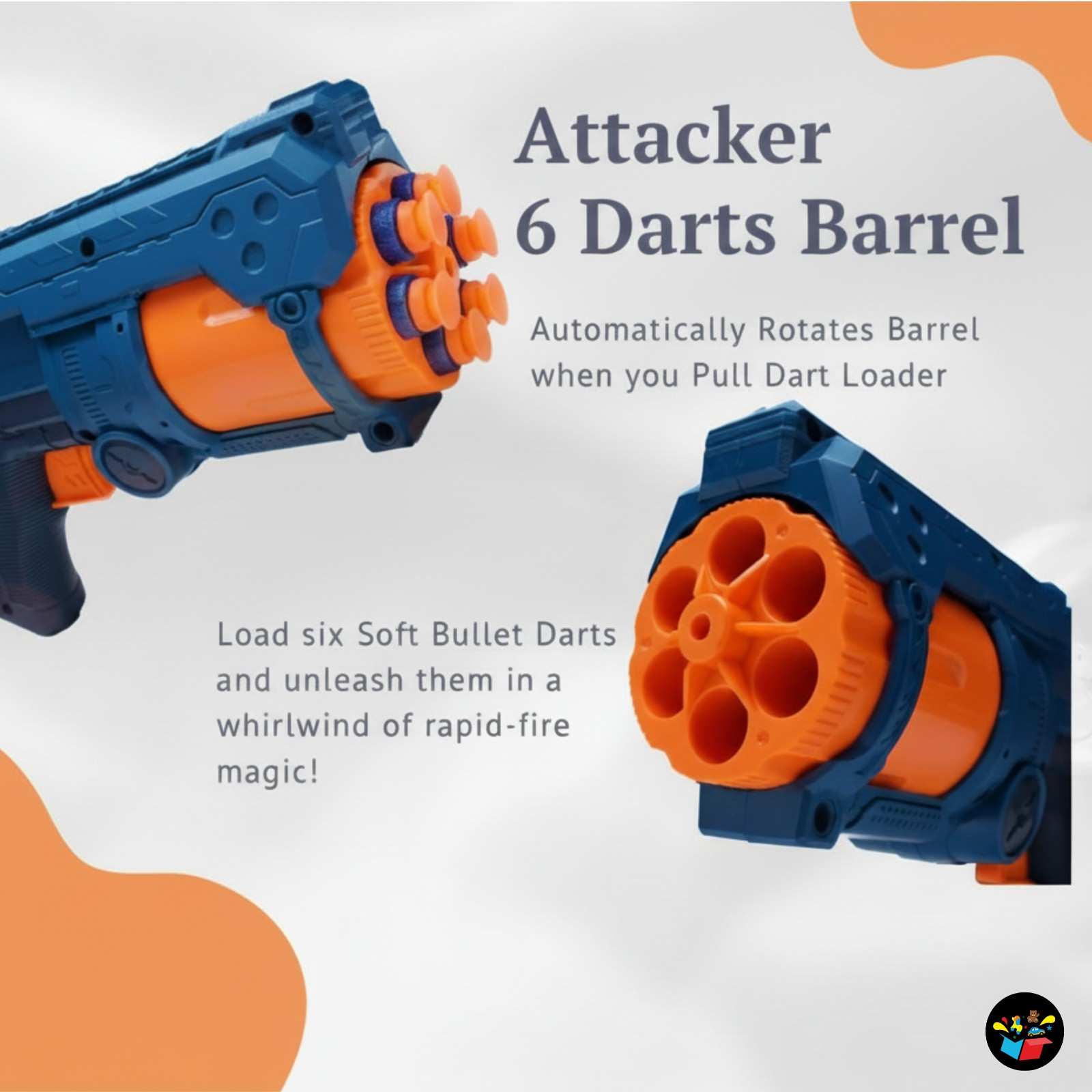 Blaster Toy Gun for Kids with Foam Darts