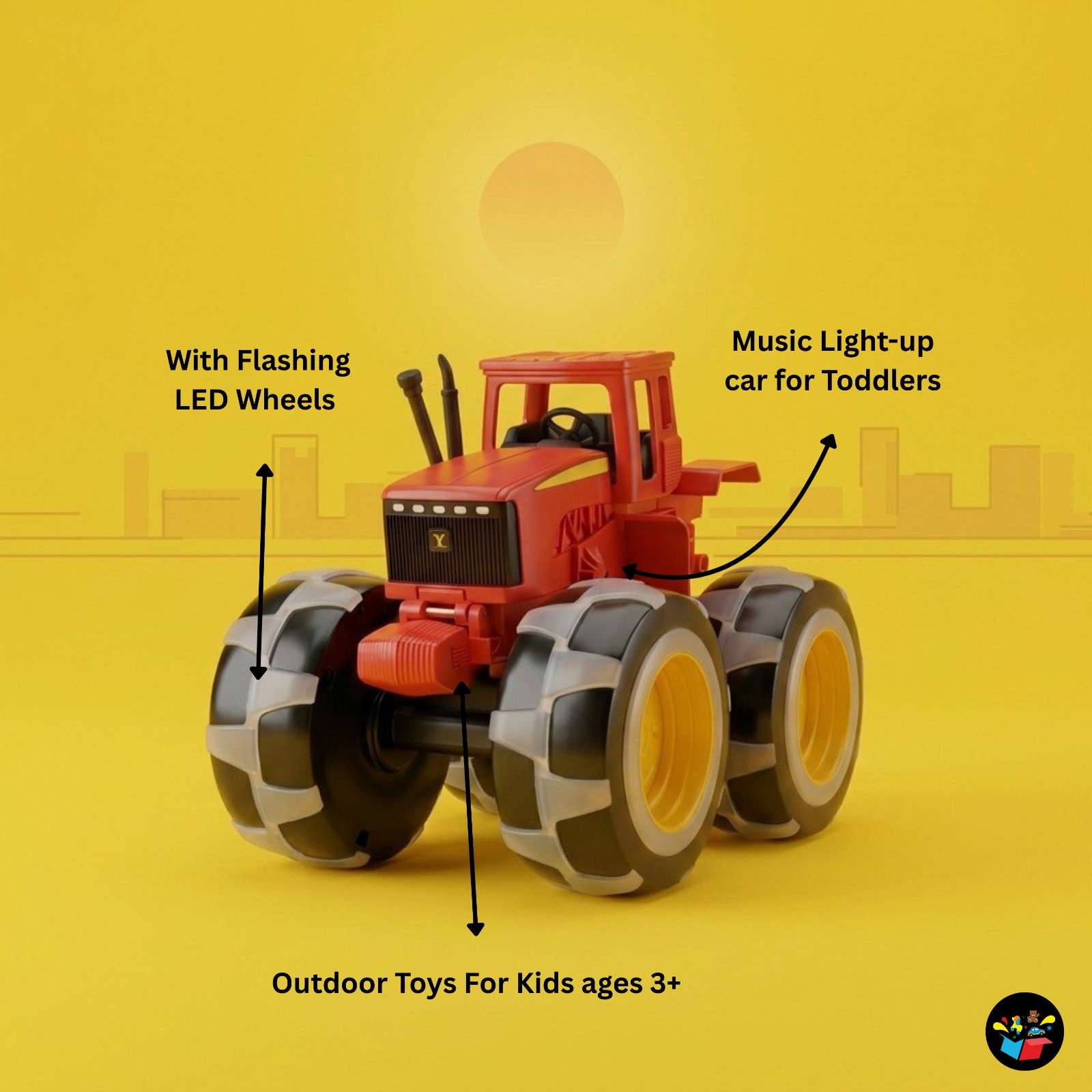 Farm Monster Tractor Toy - High Speed Friction