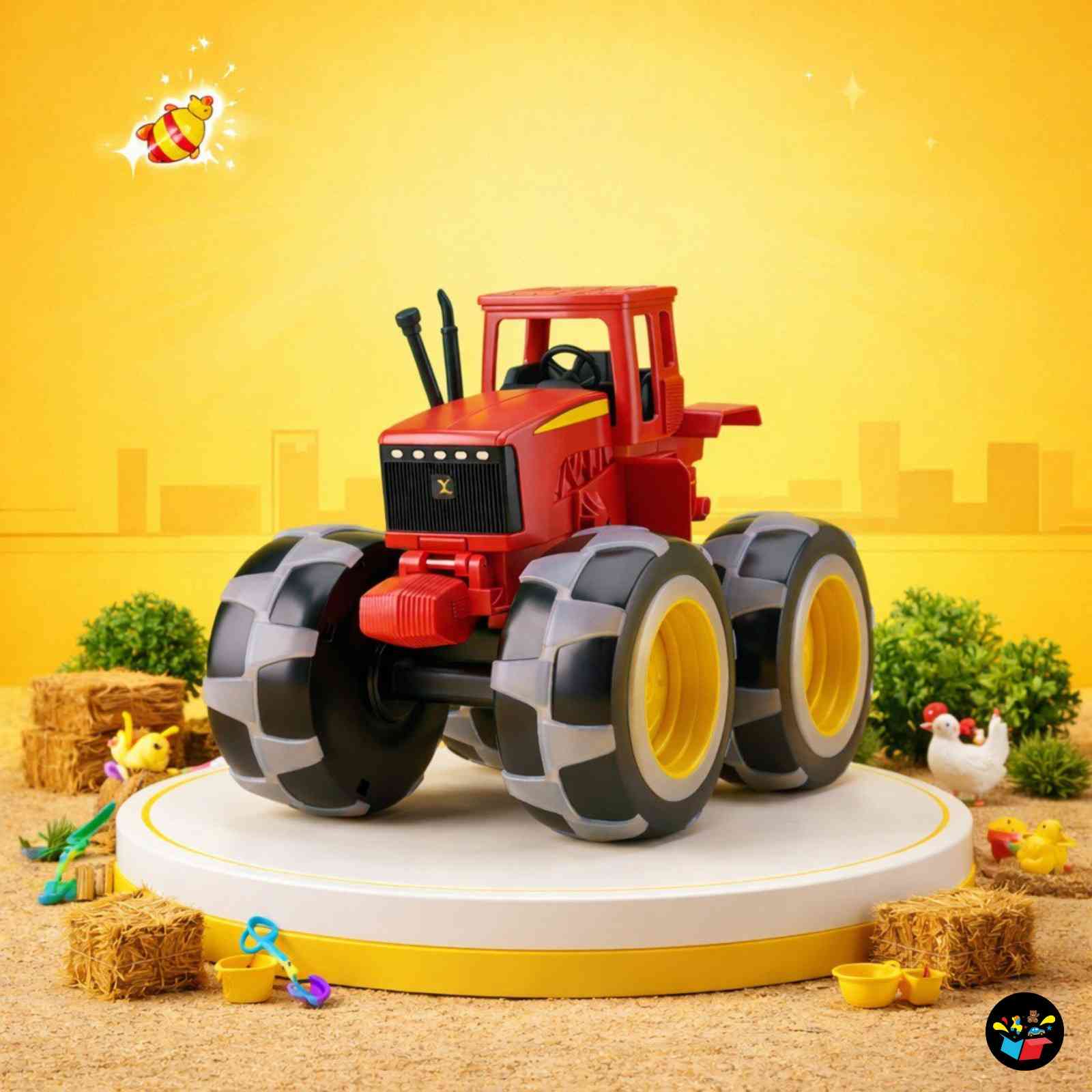 Farm Monster Tractor Toy - High Speed Friction