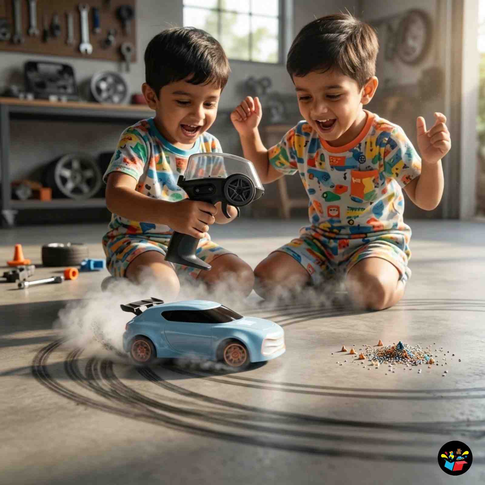 Mini RC Drift Car with Garage Remote Control