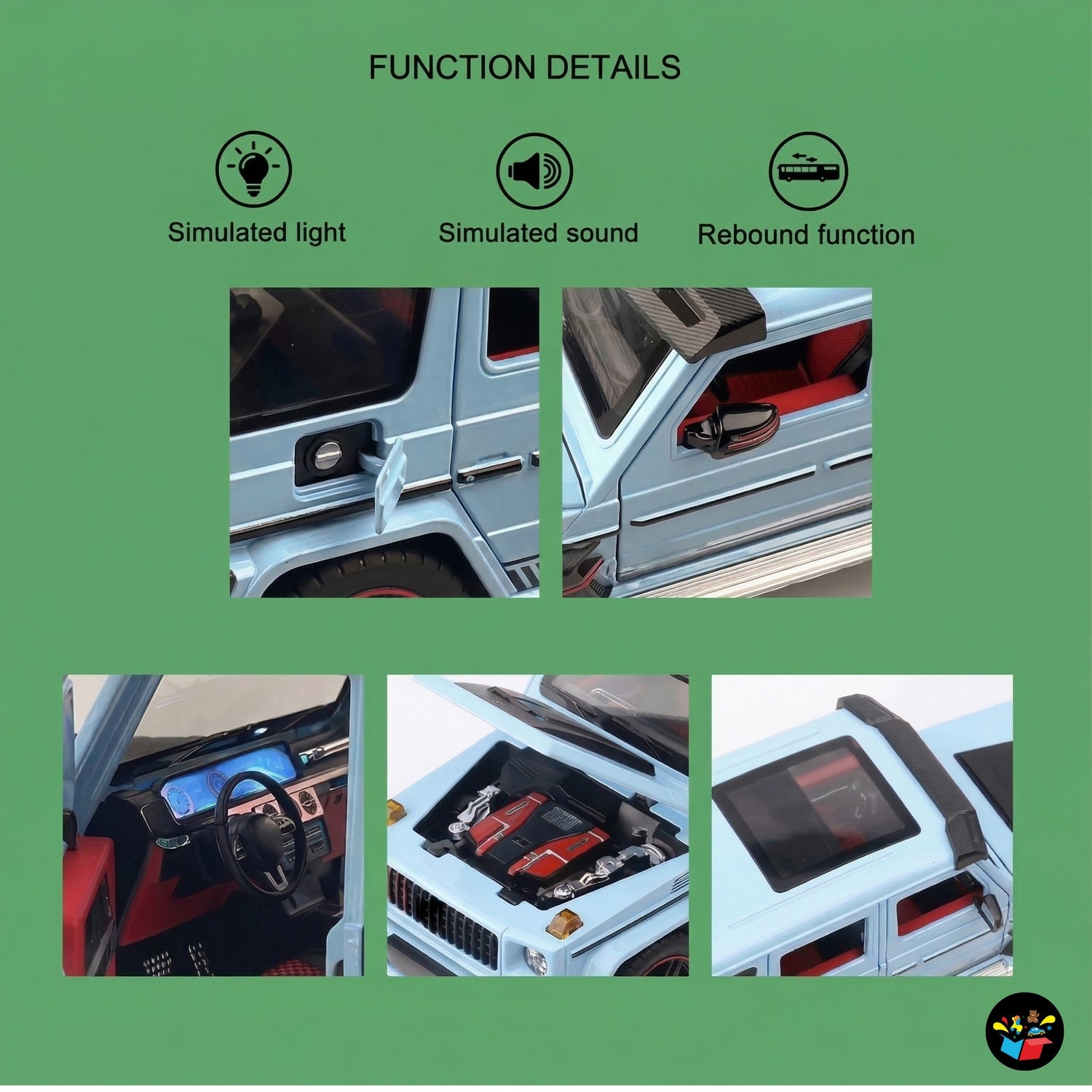 Mercedes AMG G63 Diecast Car with Pull Back