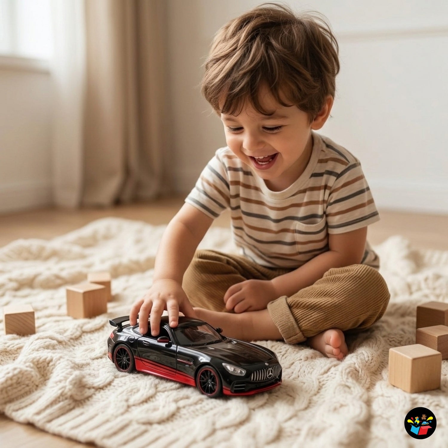 Alloy Pullback Toy Car with Light & Music