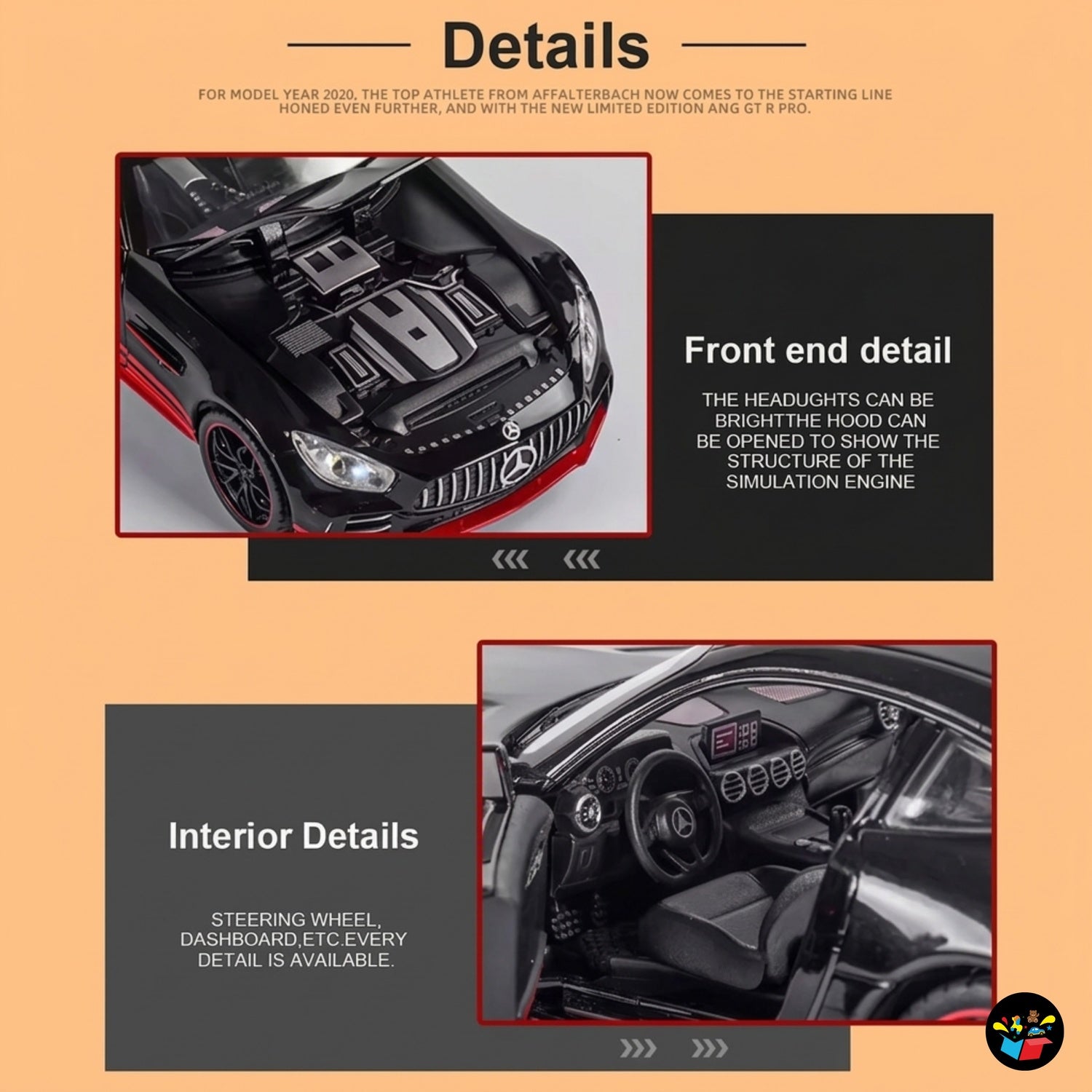 Alloy Pullback Toy Car with Light & Music