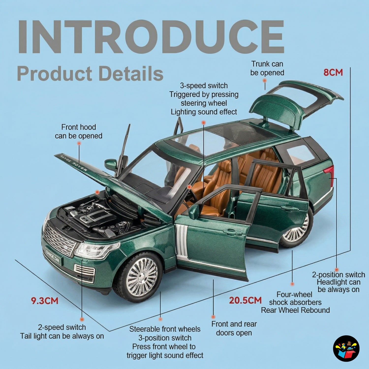 Range Rover SUV Car with Light & Sound Toy