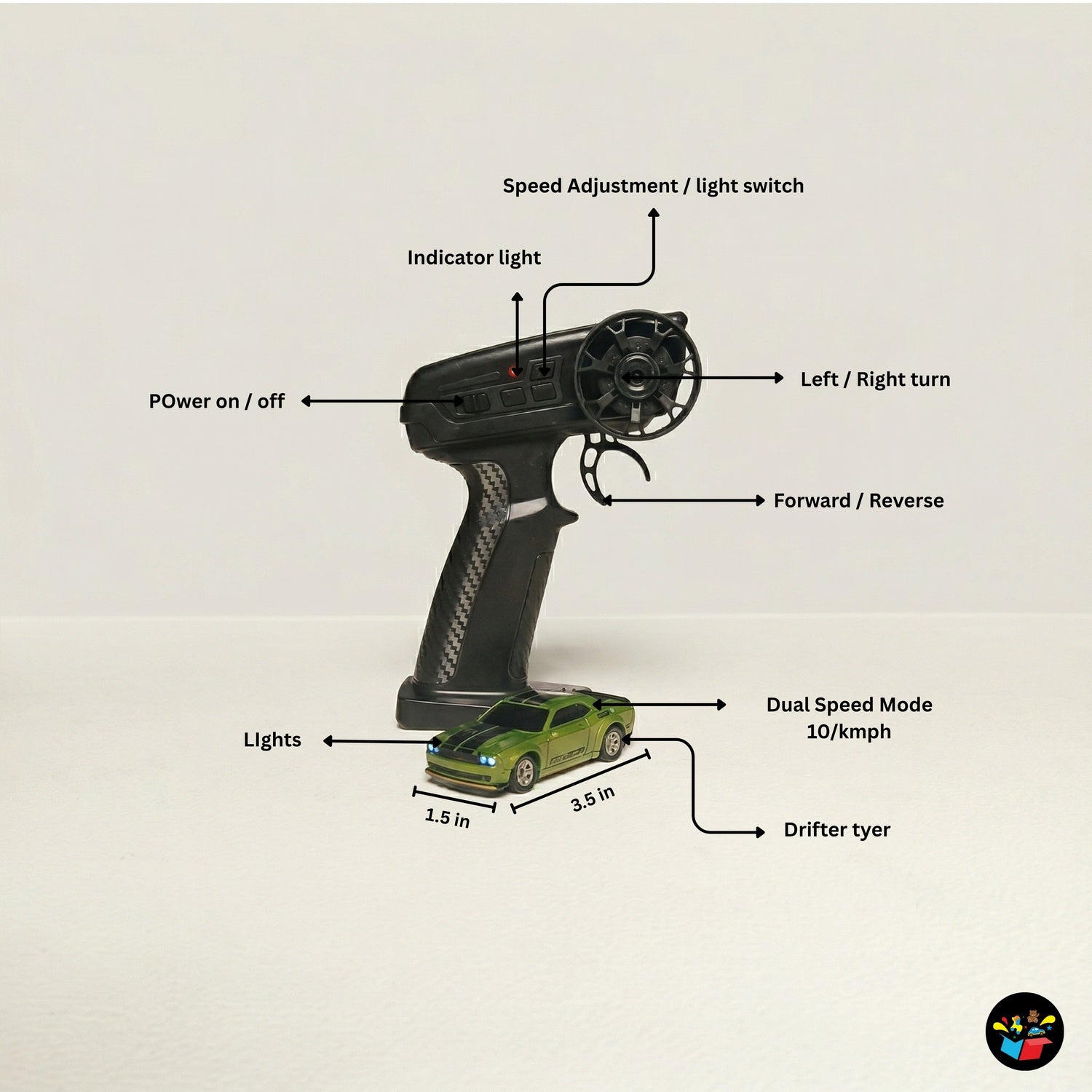 High Speed RC Drift Car with LED & Remote