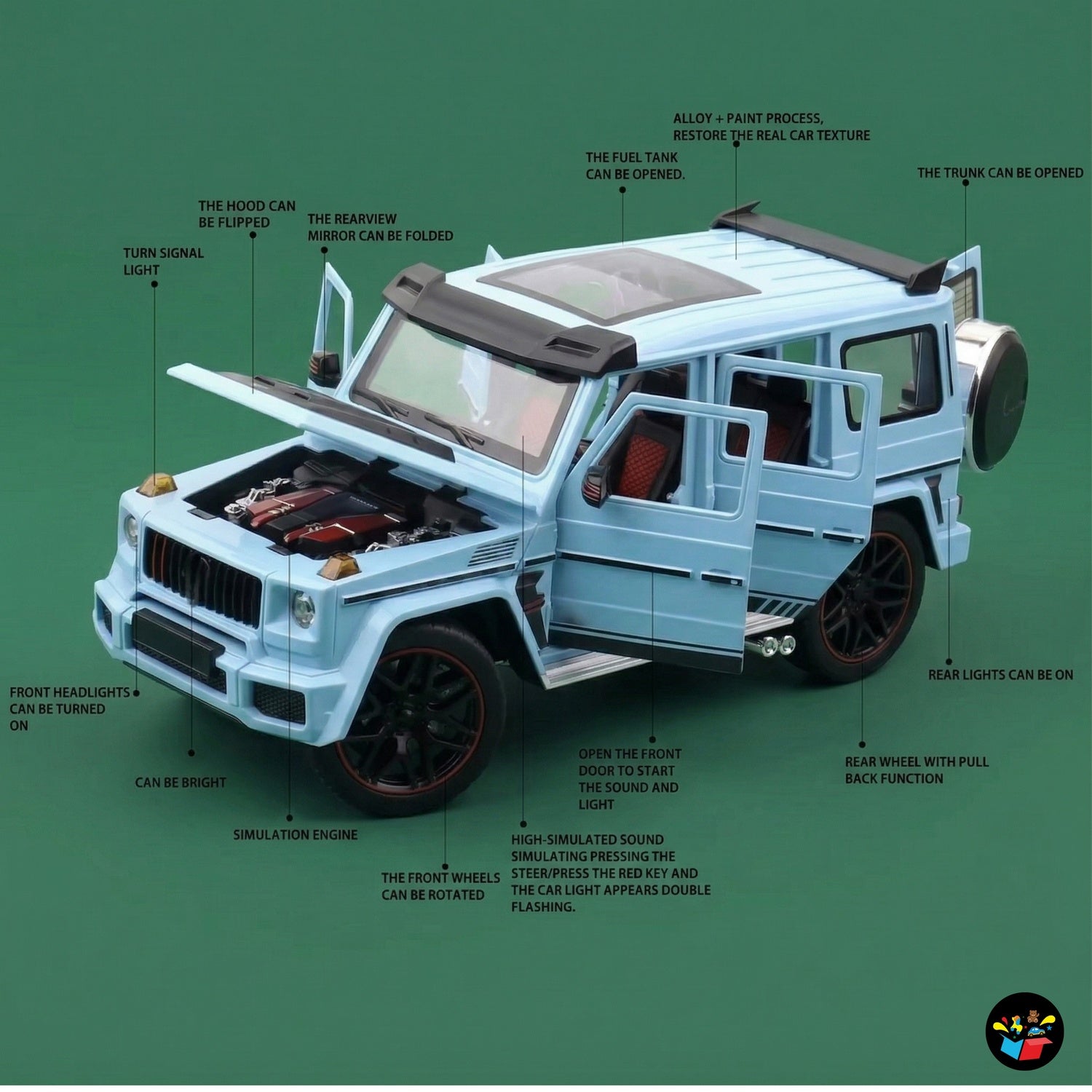 Mercedes AMG G63 Diecast Car with Pull Back