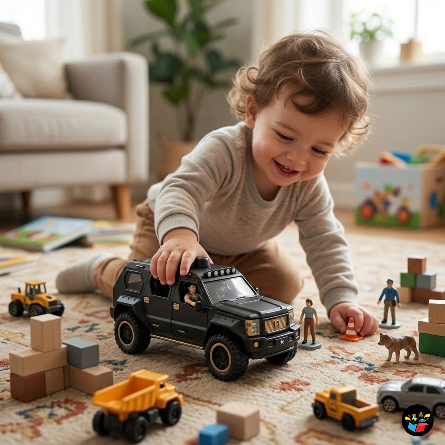 Die-Cast Off-Road SUV Toy Car with Light & Sound