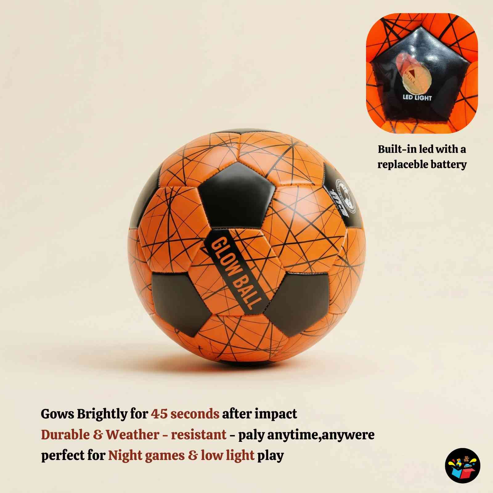 Toyshine LED Glow Football Indoor/Outdoor Ball