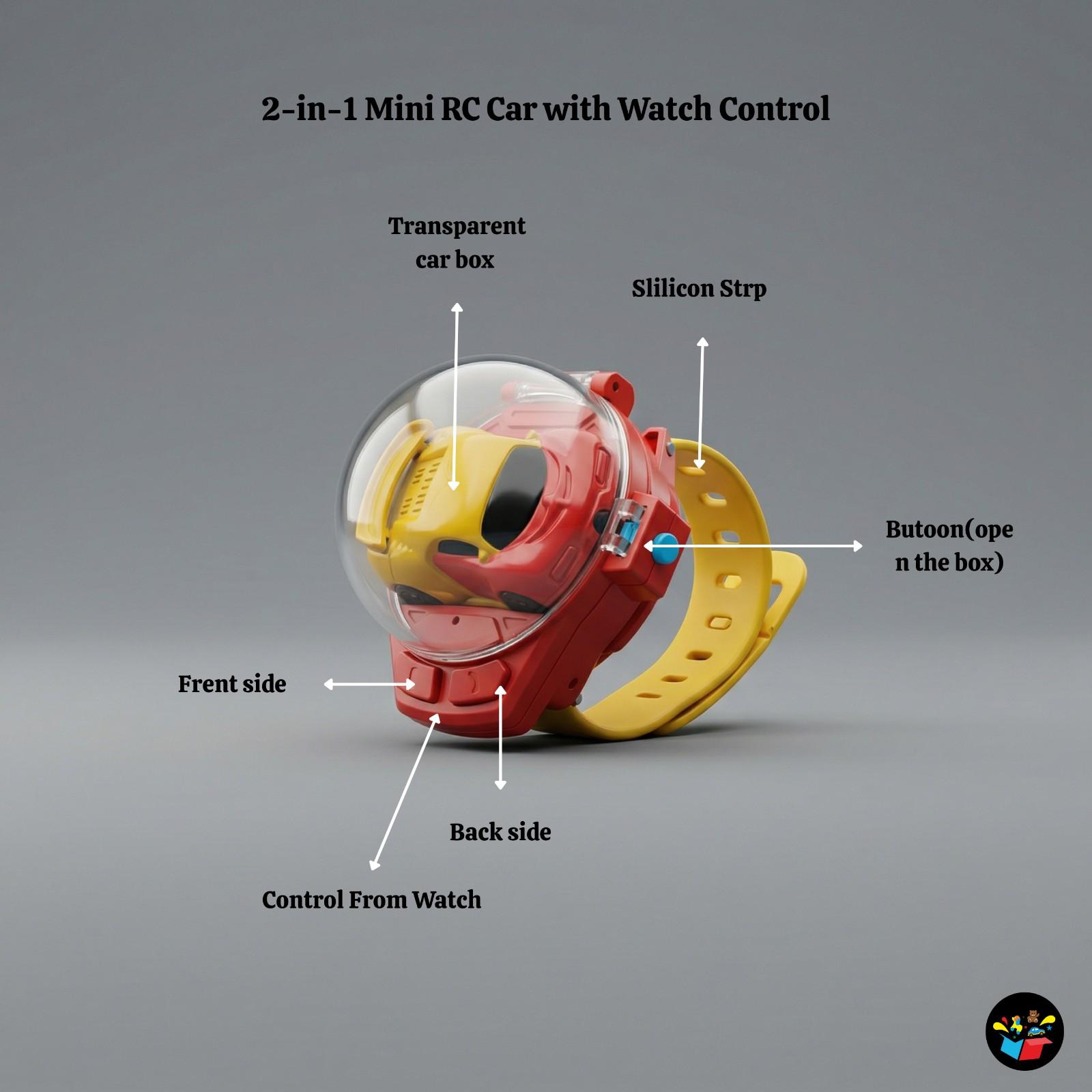 Wrist Watch RC Mini Car Toy USB Rechargeable
