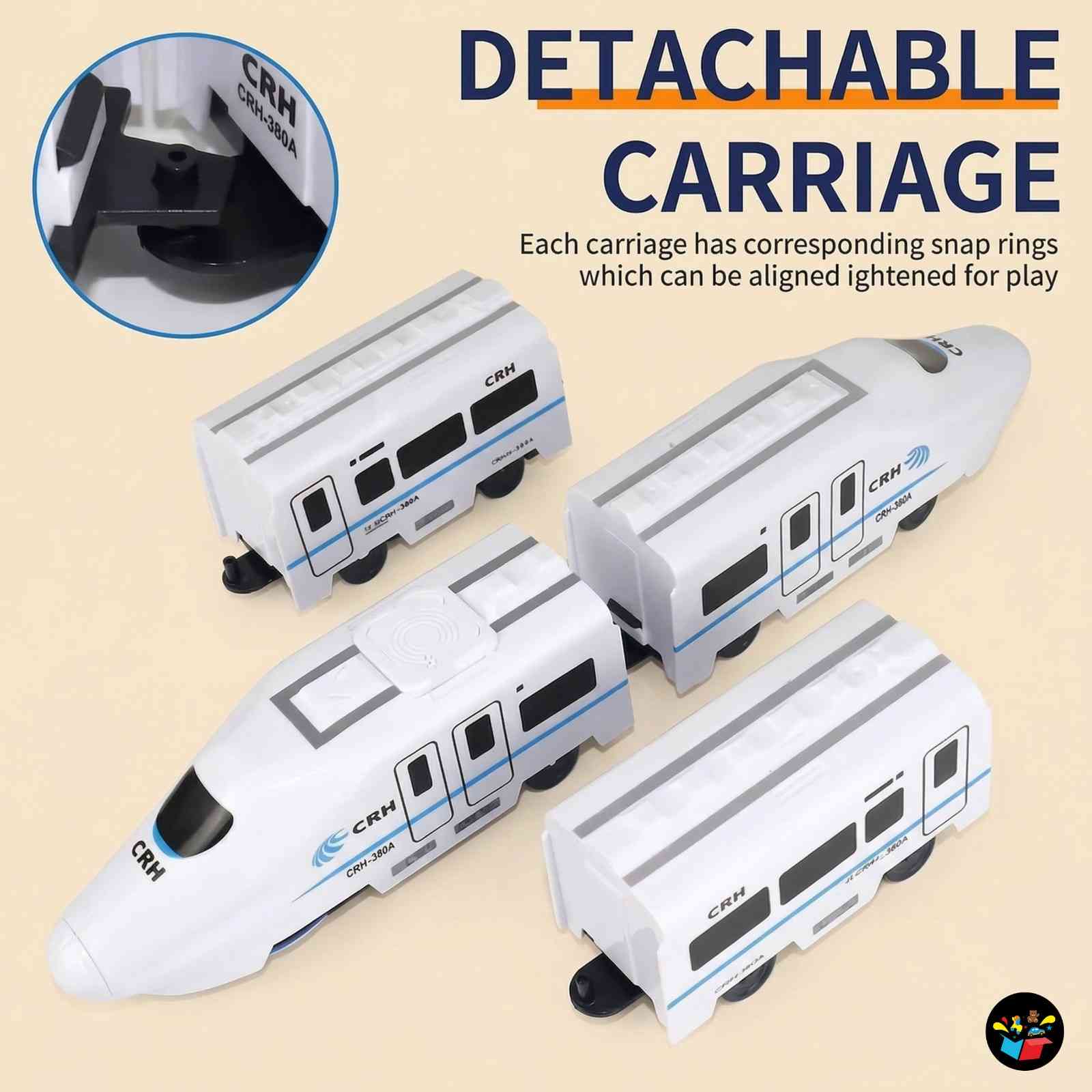 RC High Speed Train Toy Lights Sound Kids Set