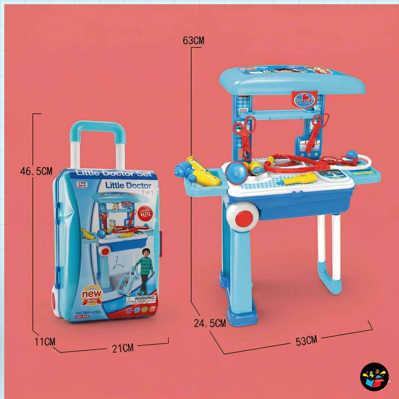 Doctor Set Trolley Toy Kids Pretend Play Kit