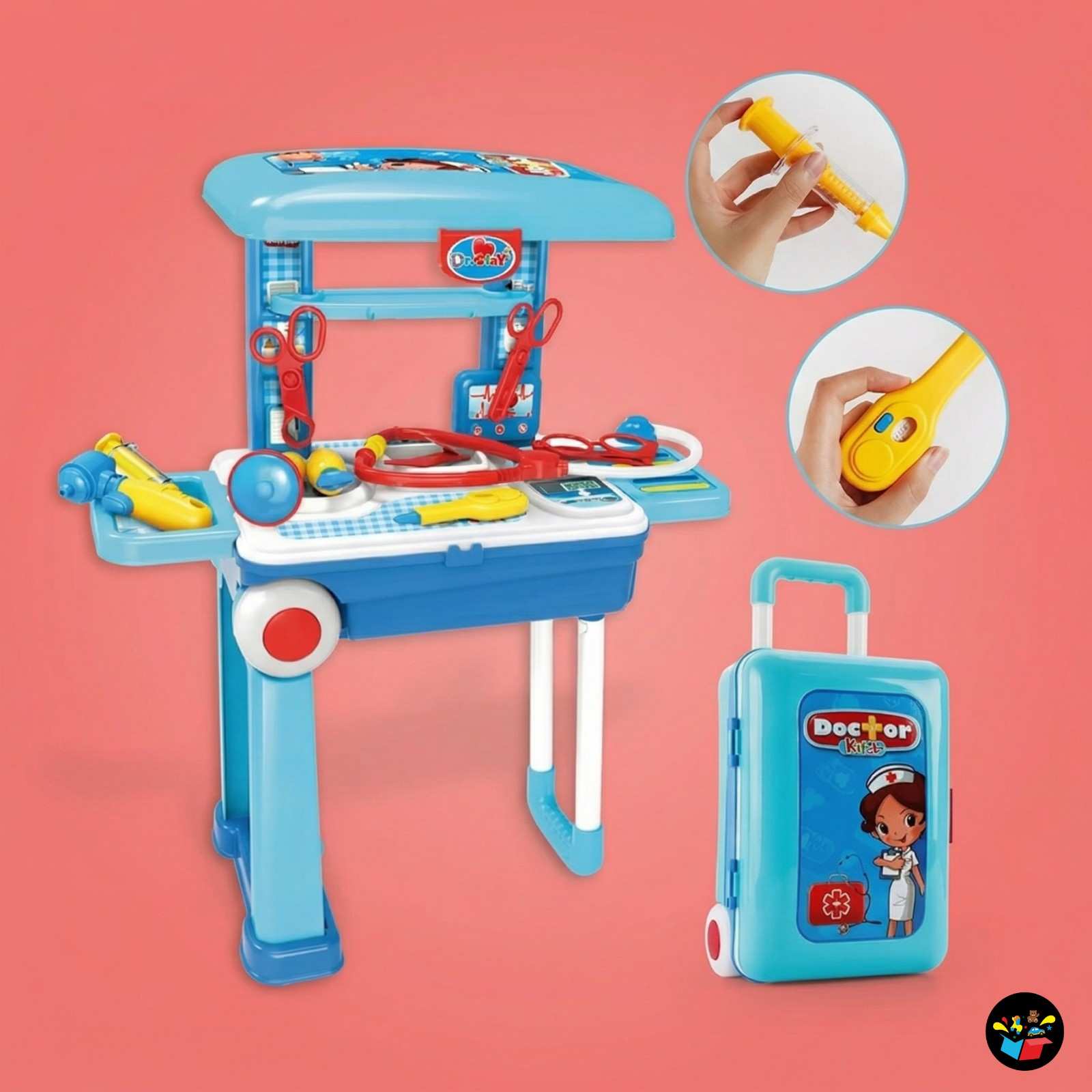 Doctor Set Trolley Toy Kids Pretend Play Kit