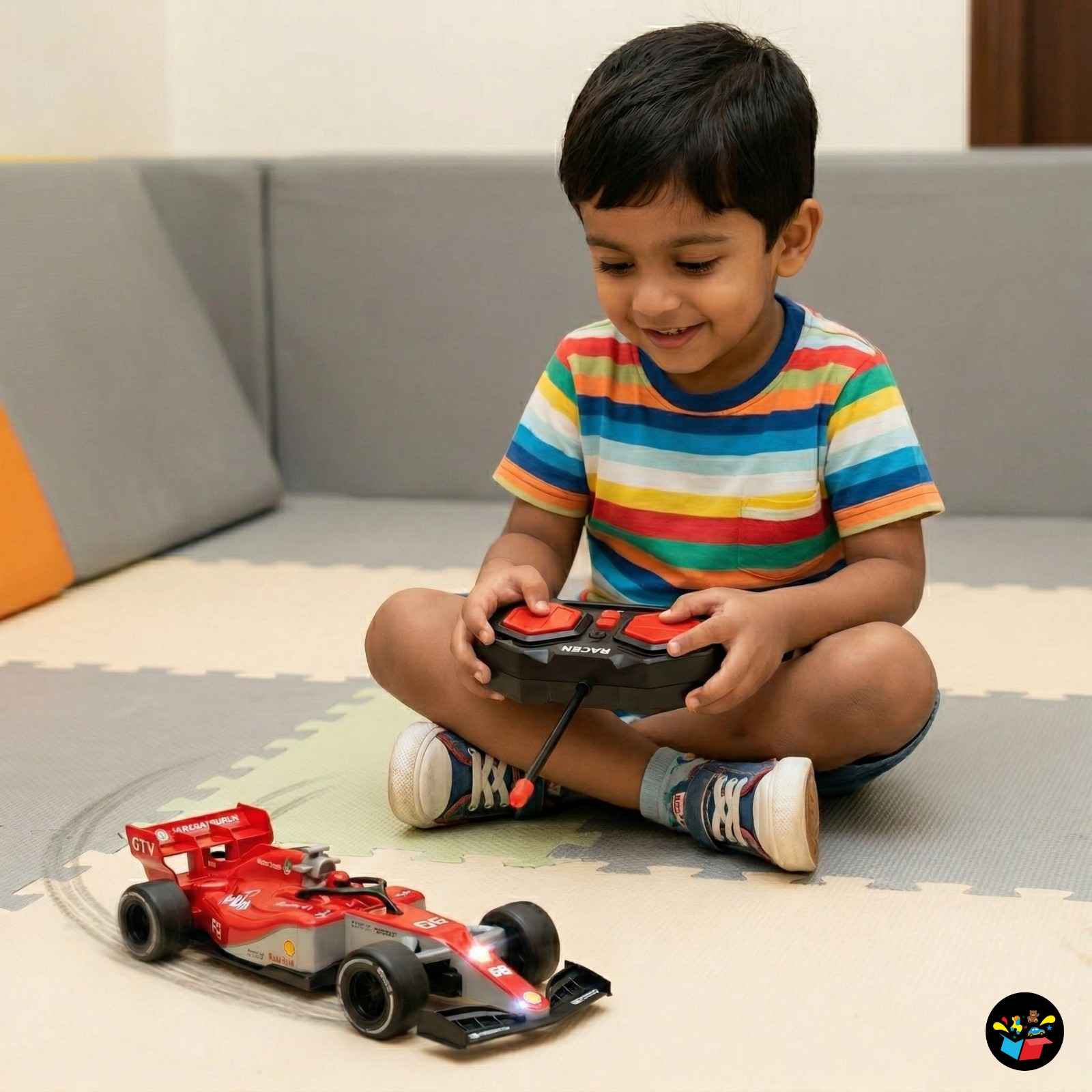 RC Formula Racing Car Spray LED Lights Toy