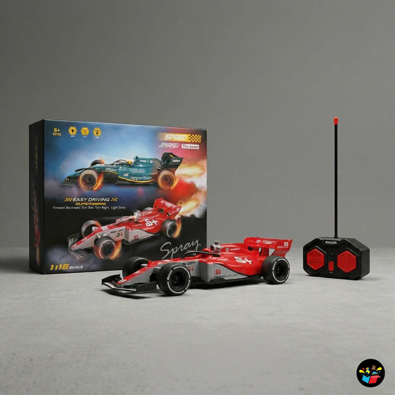 RC Formula Racing Car Spray LED Lights Toy