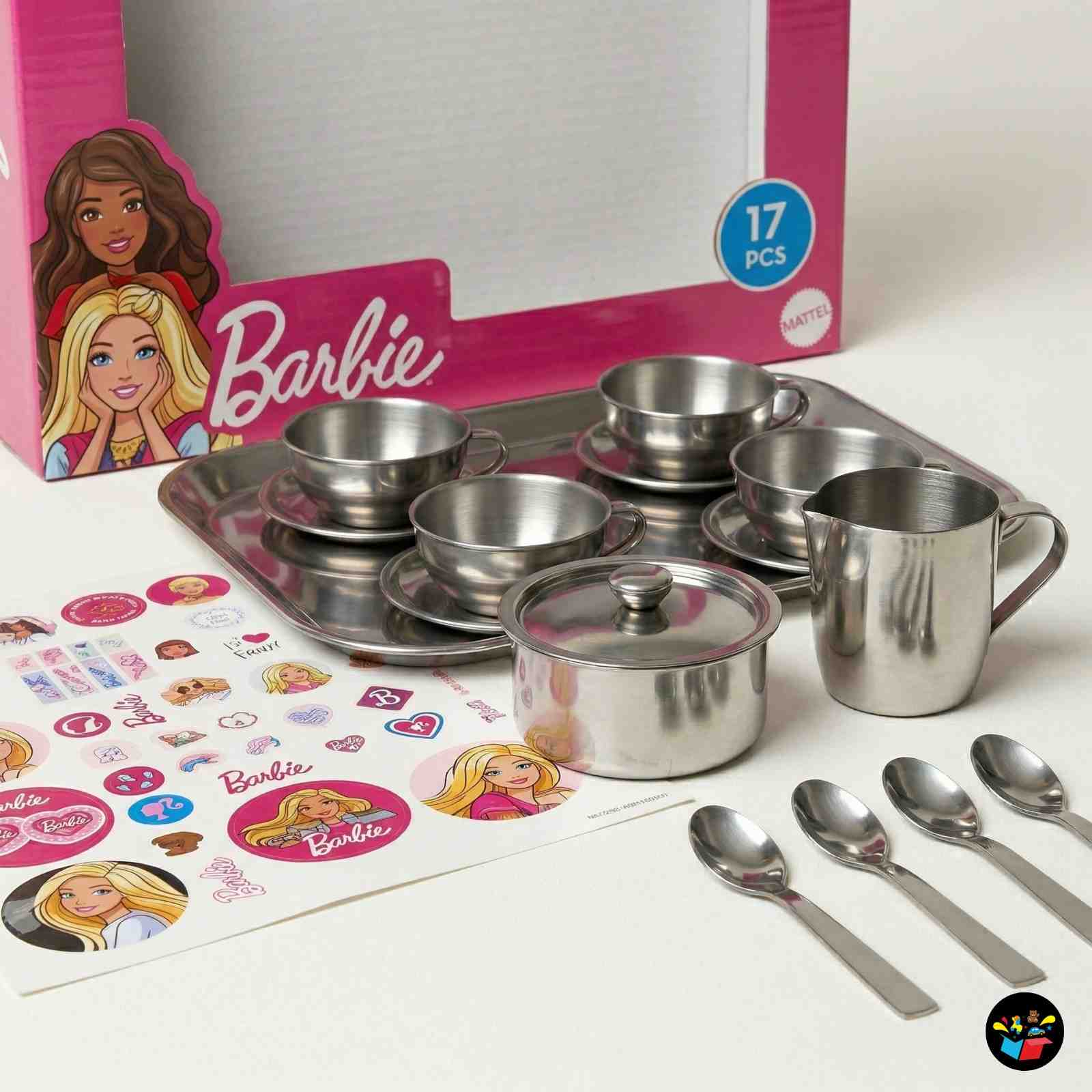 Barbie Tea Set 17pcs Kids Pretend Play Toy