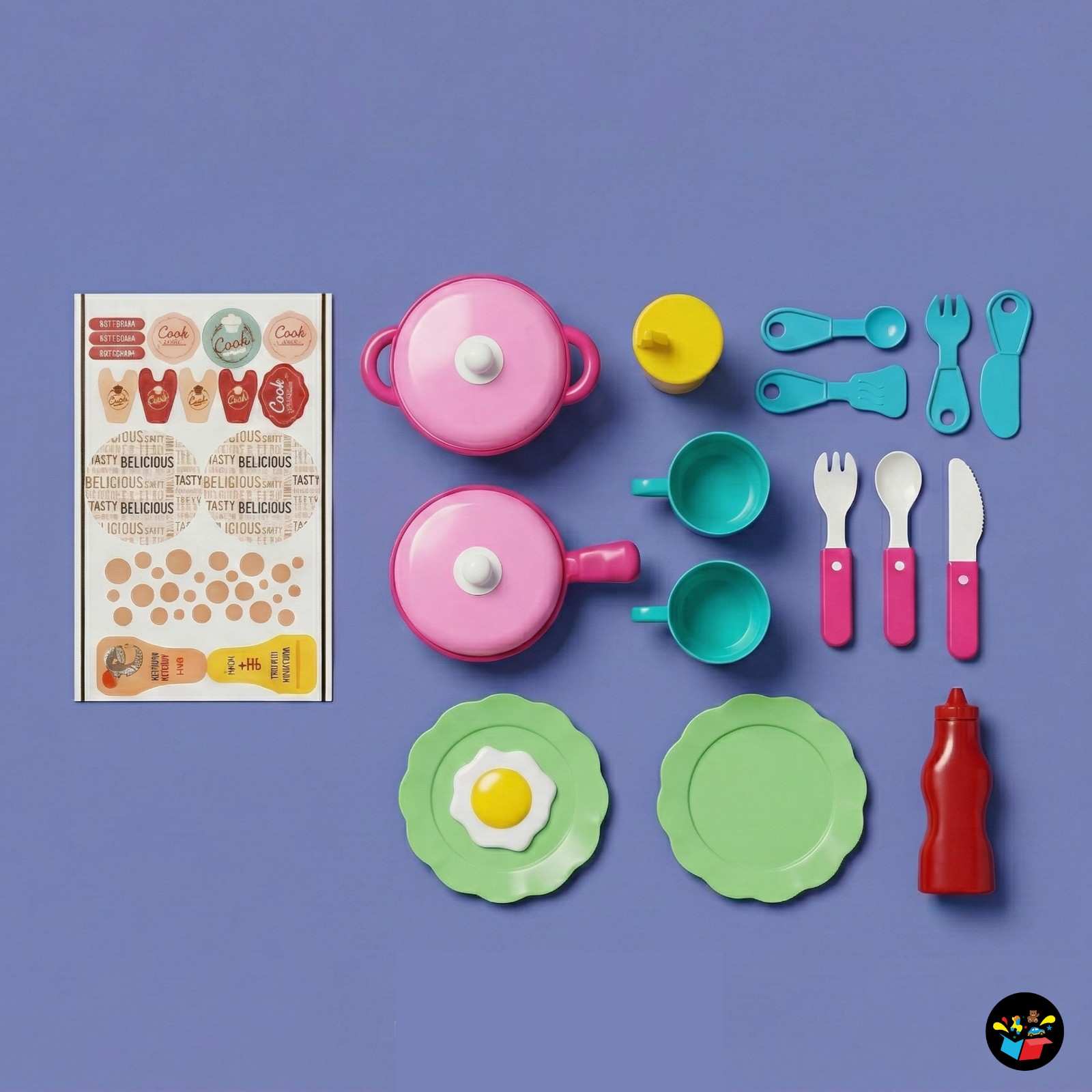 Kids Kitchen Set Suitcase Cooking Toy Kit