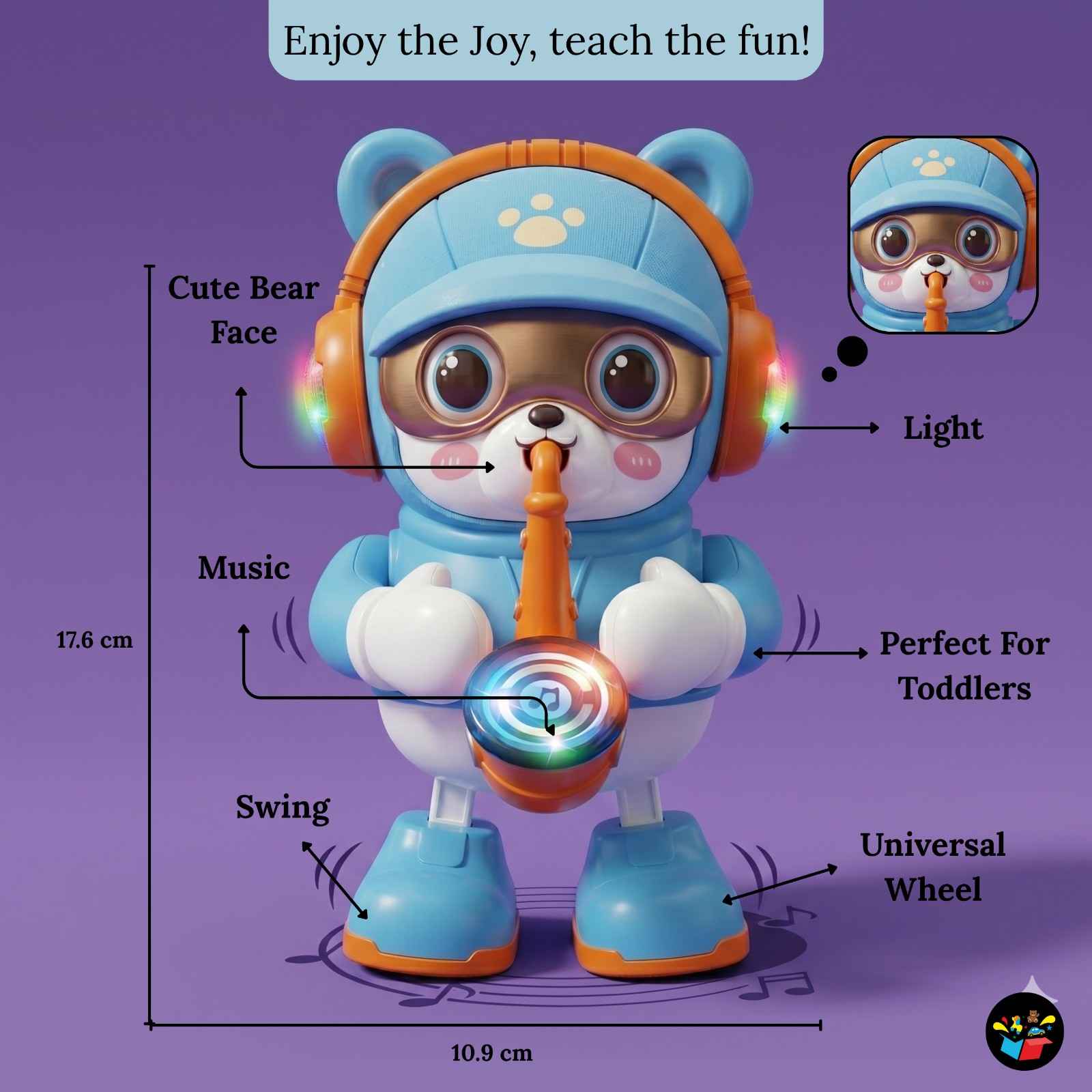 Cute Dancing Bear Toy Music LED Lights Baby