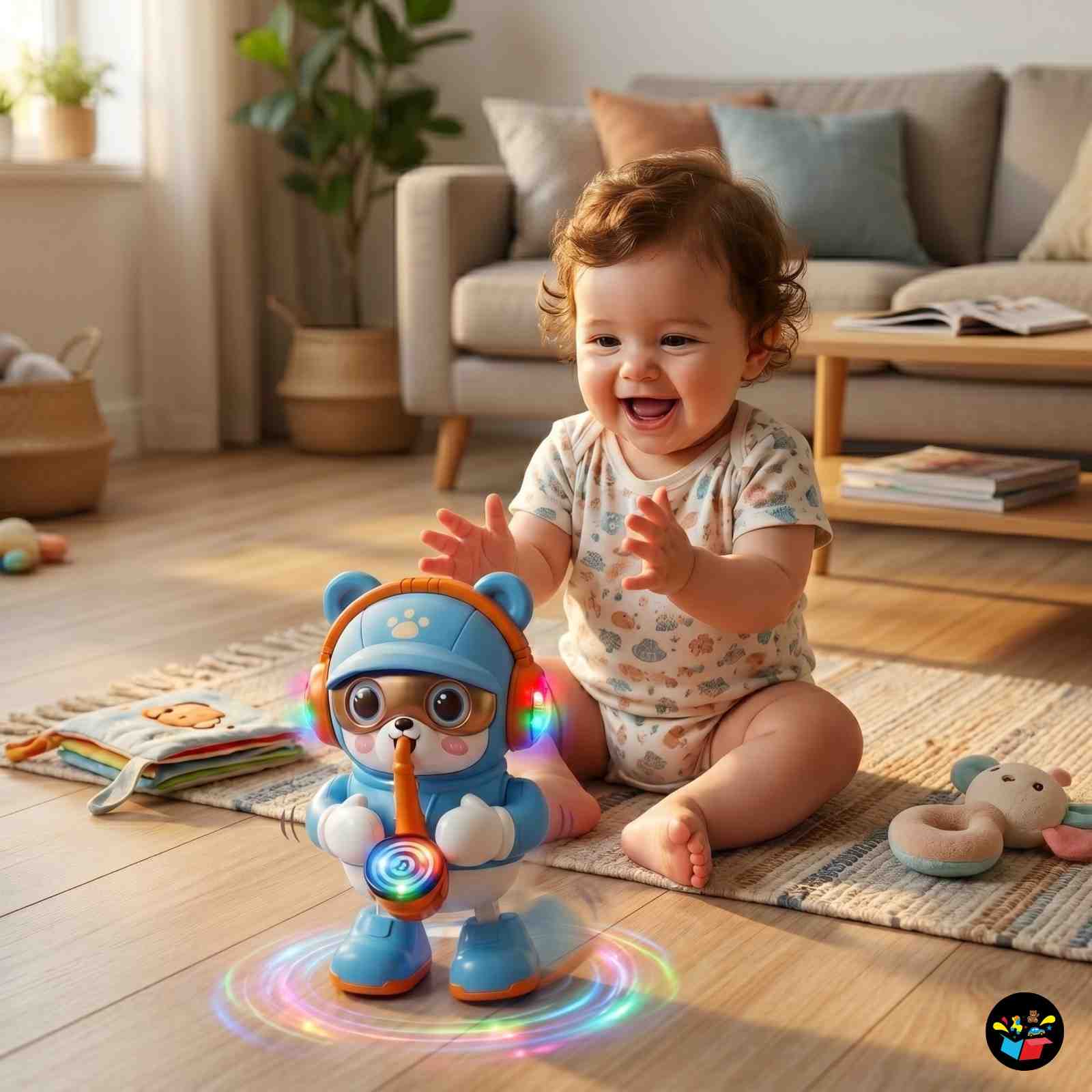 Cute Dancing Bear Toy Music LED Lights Baby
