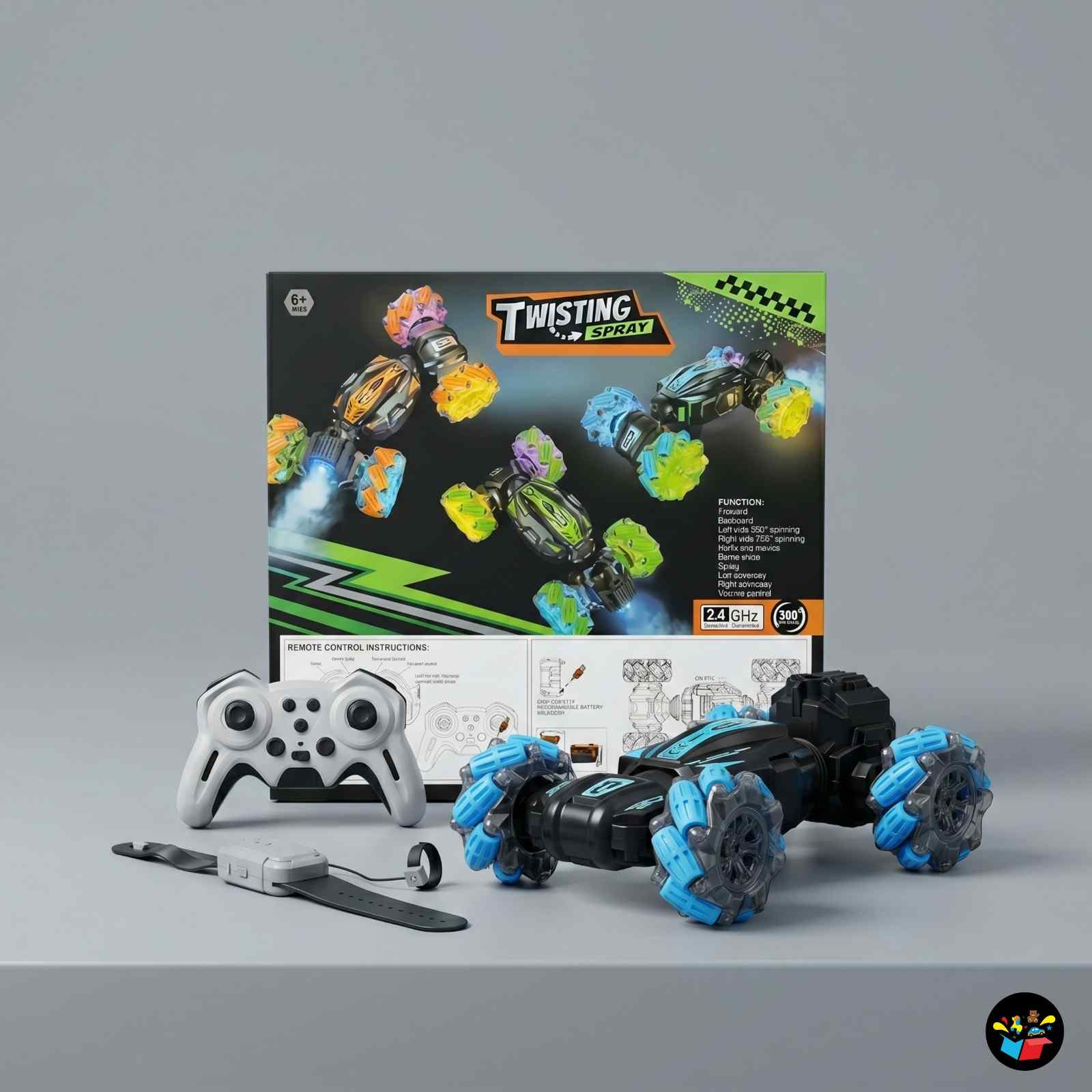 RC 360° Gesture Control Stunt Car Lights Toy