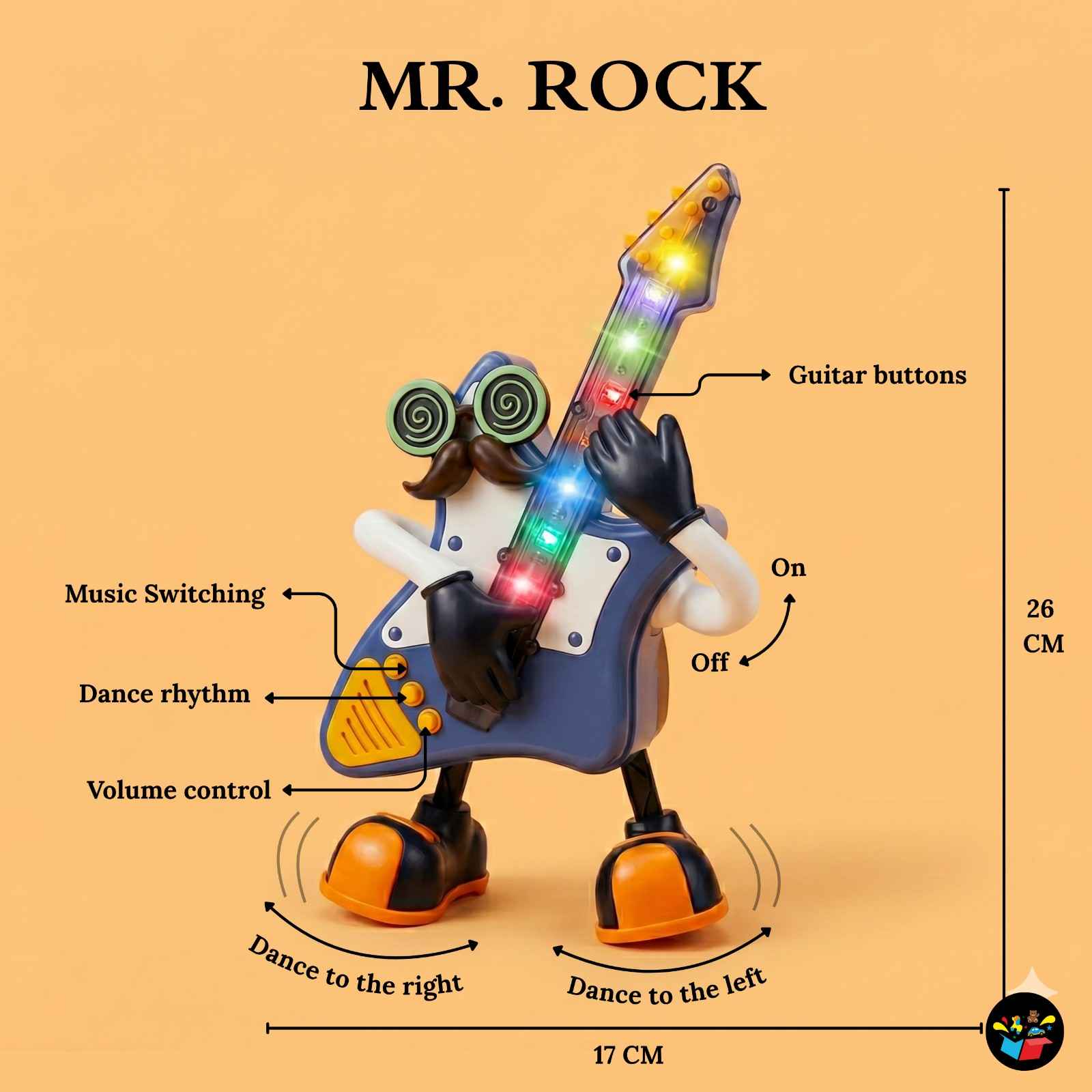 Dancing Guitar Toy Lights Music Kids Robot