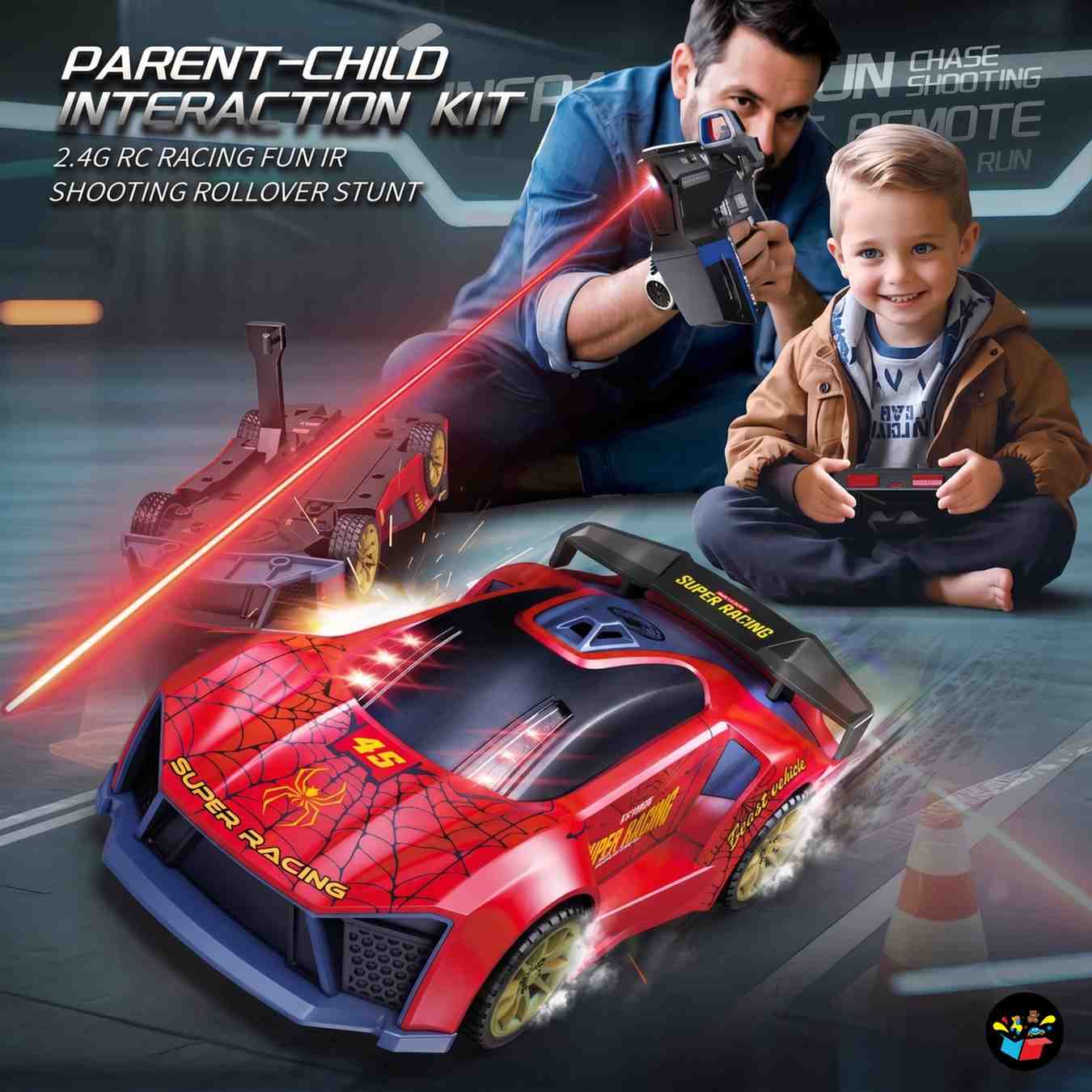 RC Shooting Battle Car Set Infrared Gun Toy