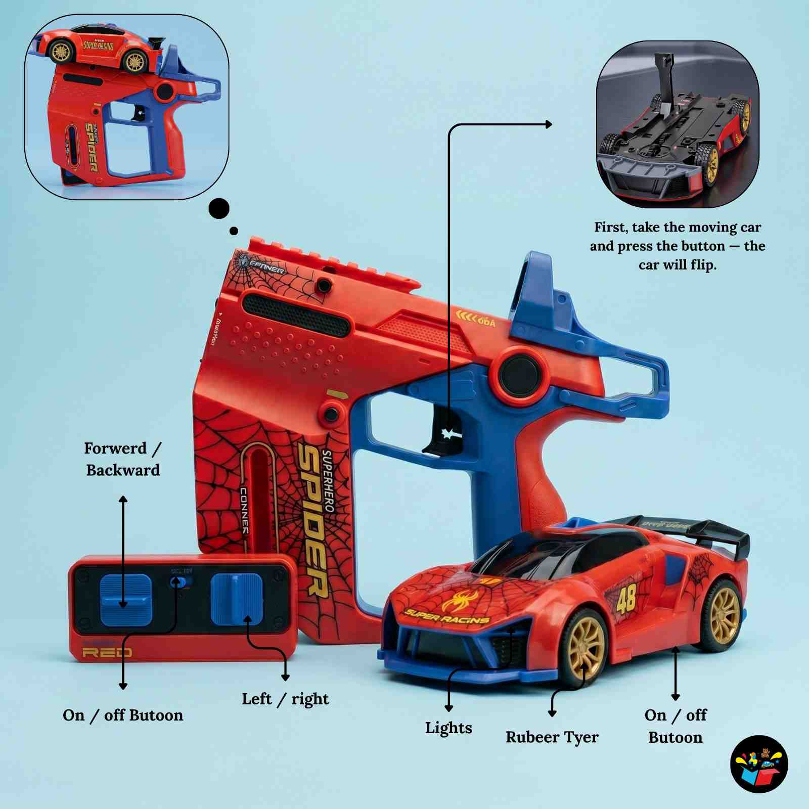 RC Shooting Battle Car Set Infrared Gun Toy