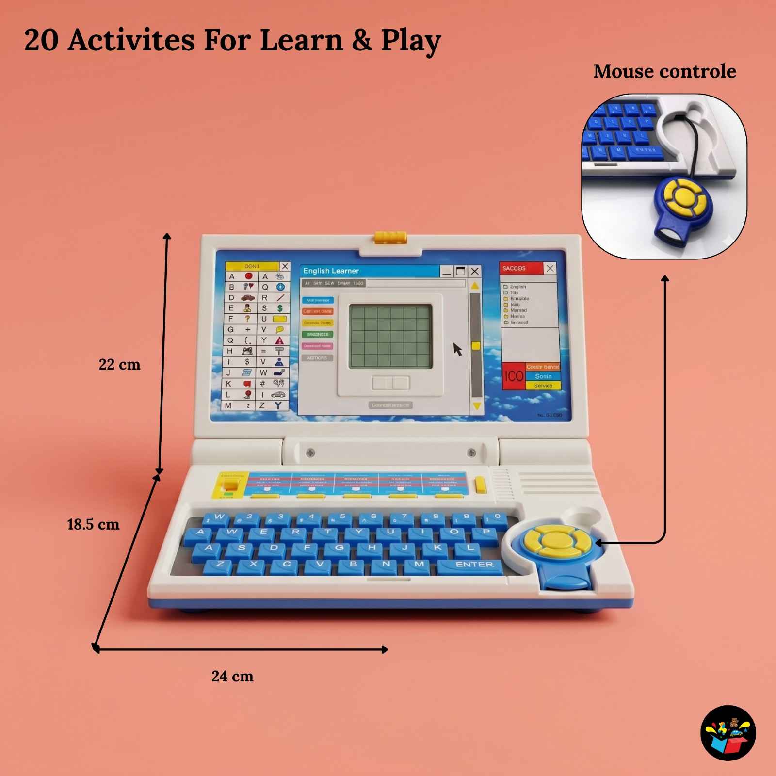 Kids Educational Laptop Toy 20 Learning Activities