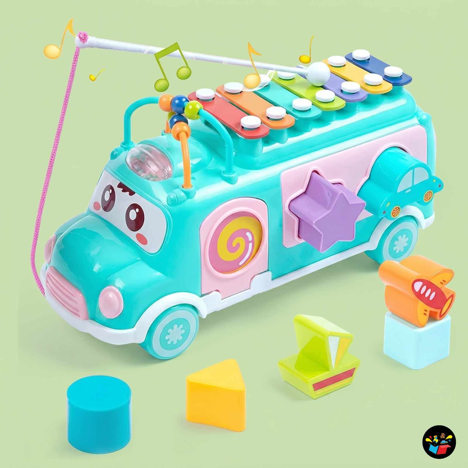 Baby School Bus Xylophone Musical Toy Kids