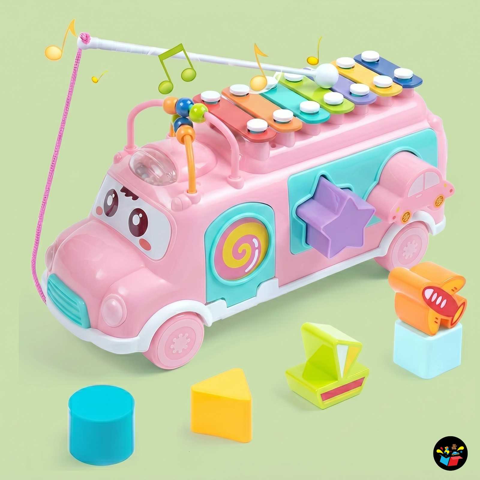 Baby School Bus Xylophone Musical Toy Kids