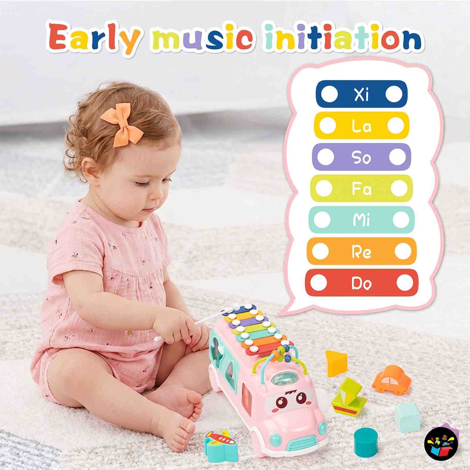 Baby School Bus Xylophone Musical Toy Kids