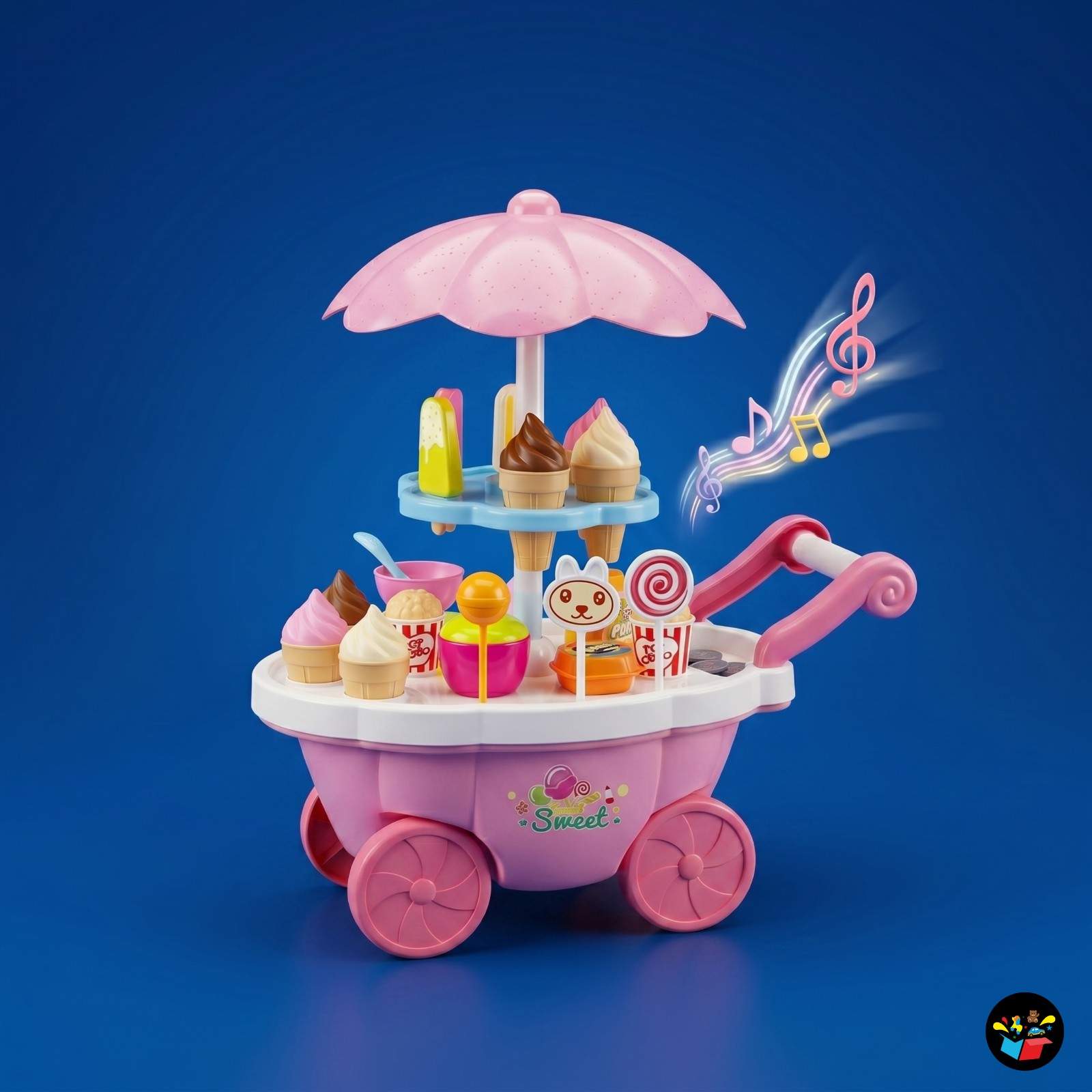 Sweet Ice Cream Trolley Toy LED Music Kids