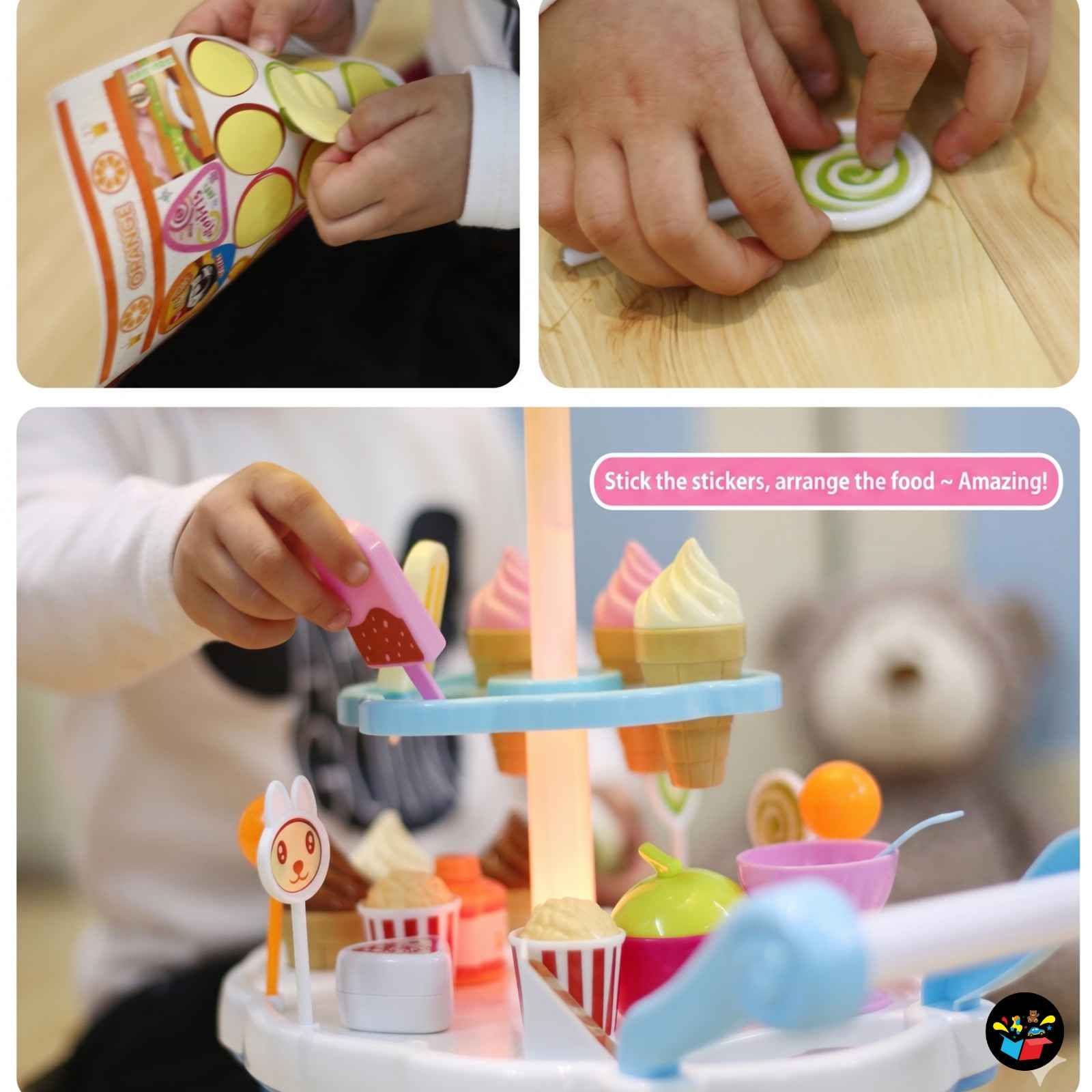 Sweet Ice Cream Trolley Toy LED Music Kids