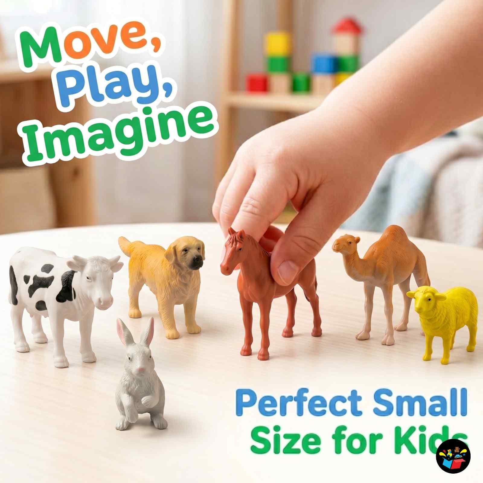 6pcs Farm Animal Toy Set Kids Learning Toys