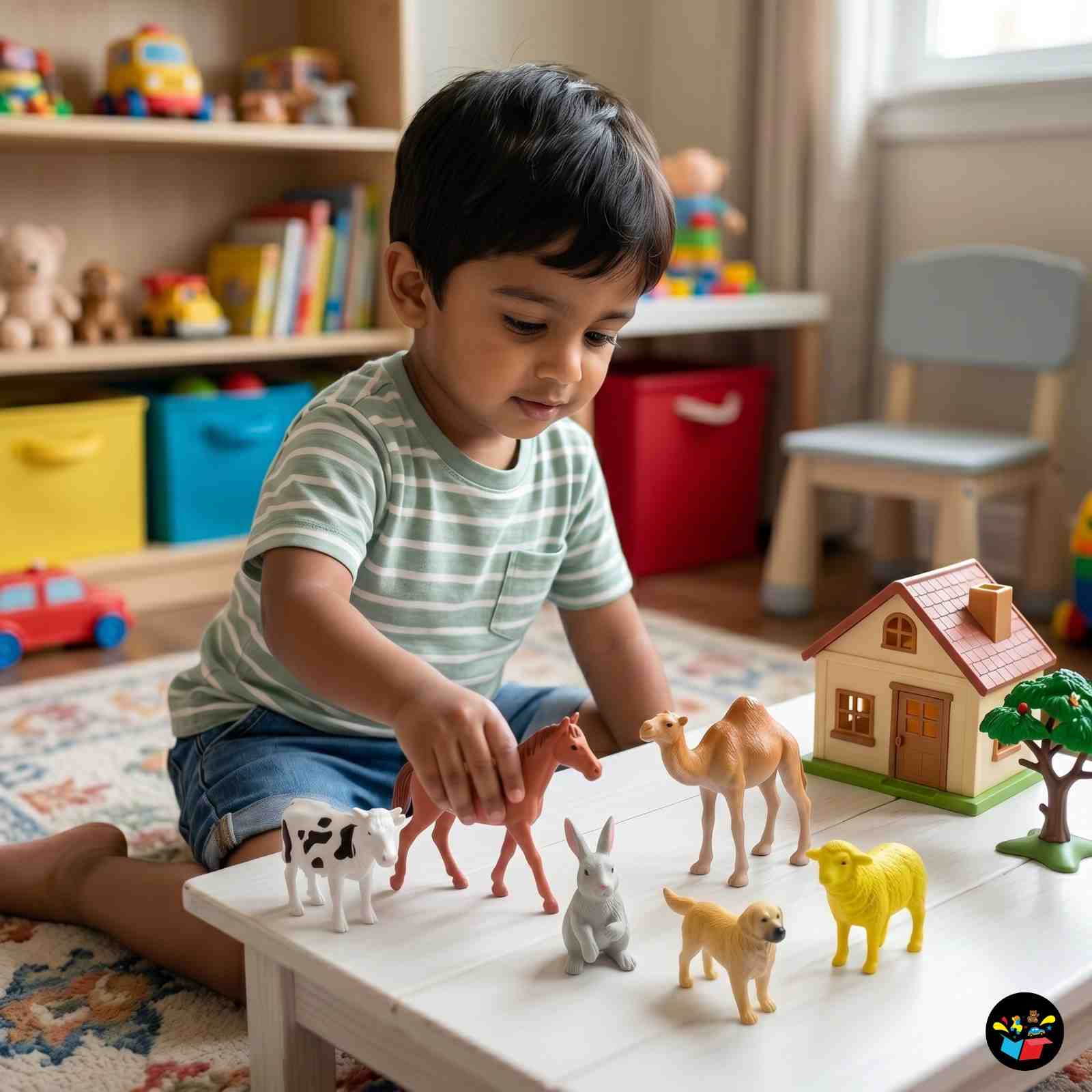 6pcs Farm Animal Toy Set Kids Learning Toys